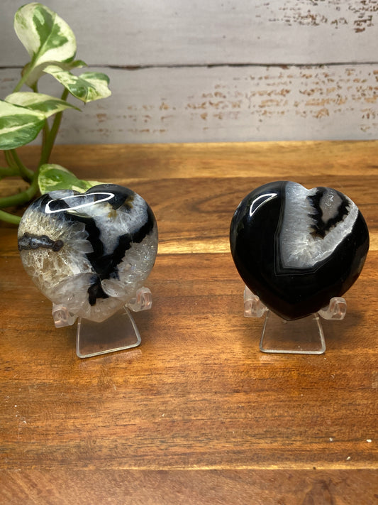 Black Sardonyx Heart