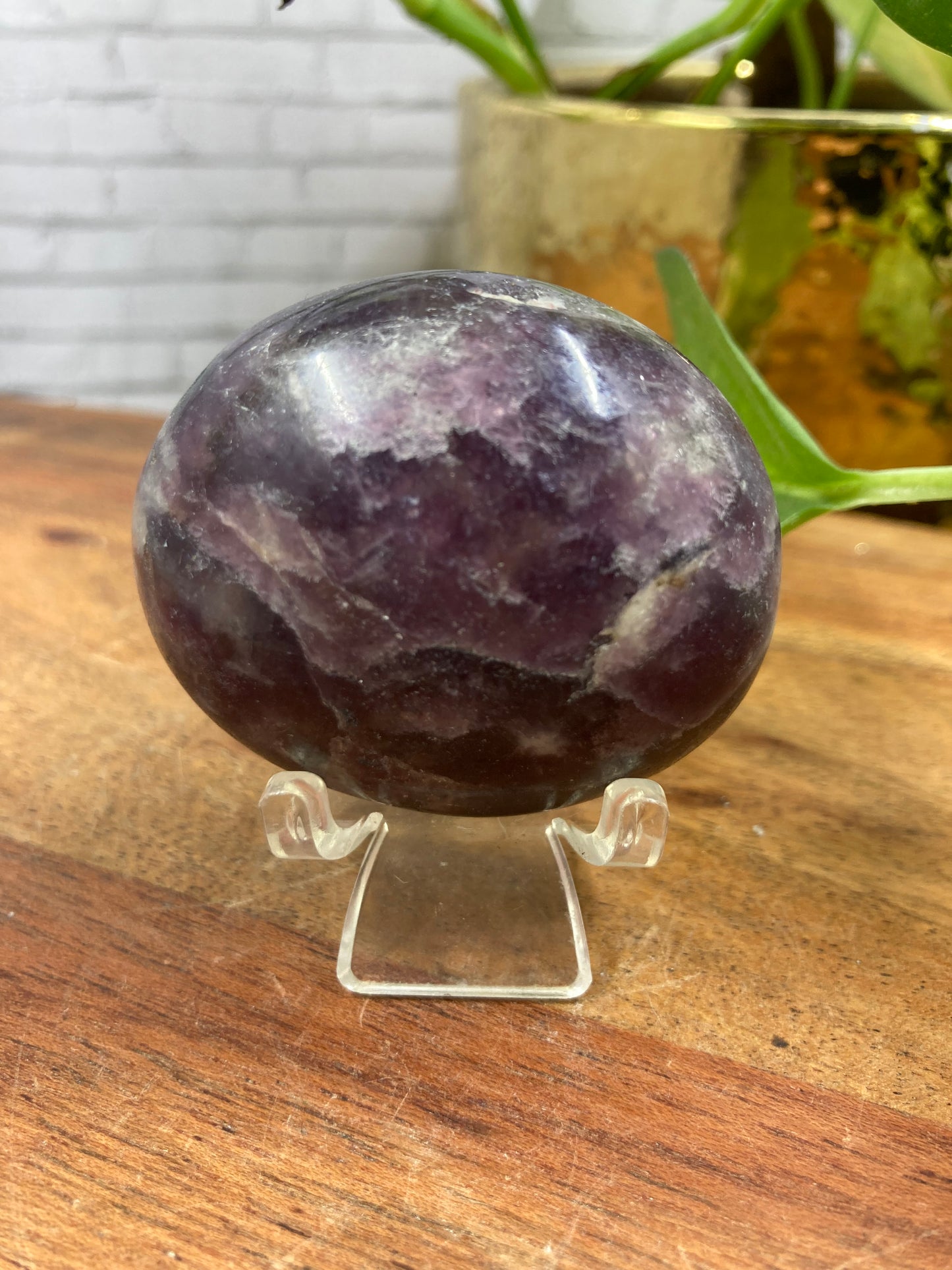 Lepidolite Palm Stone