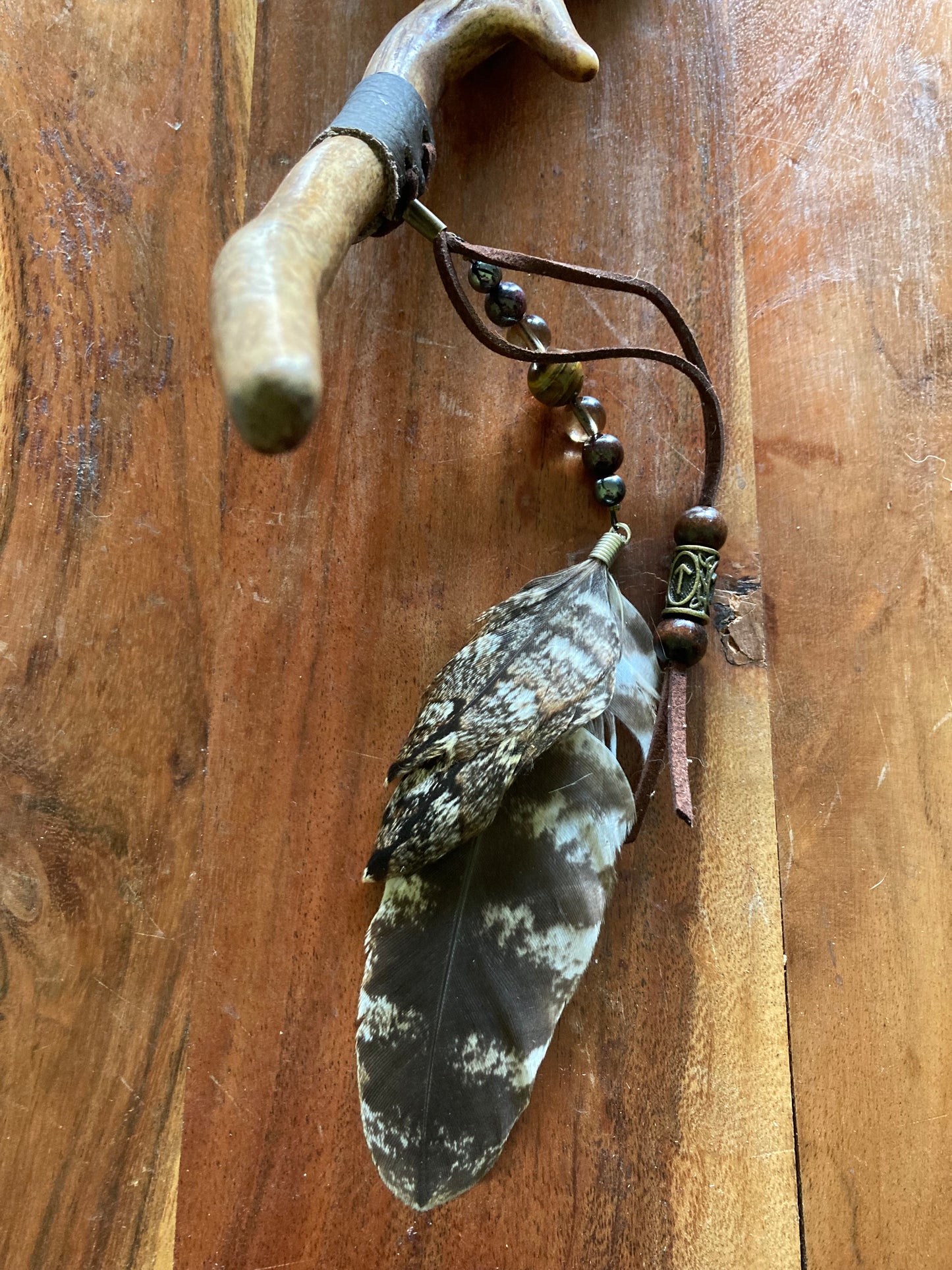 Medicine Rattle with Fox, Deer and Tawny