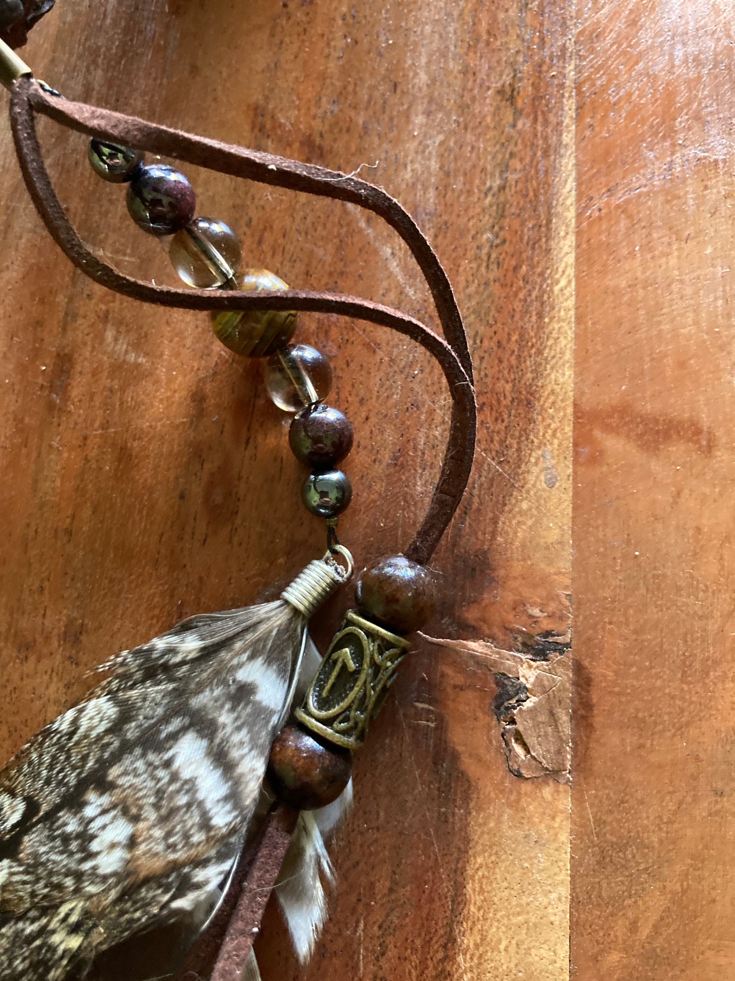 Medicine Rattle with Fox, Deer and Tawny