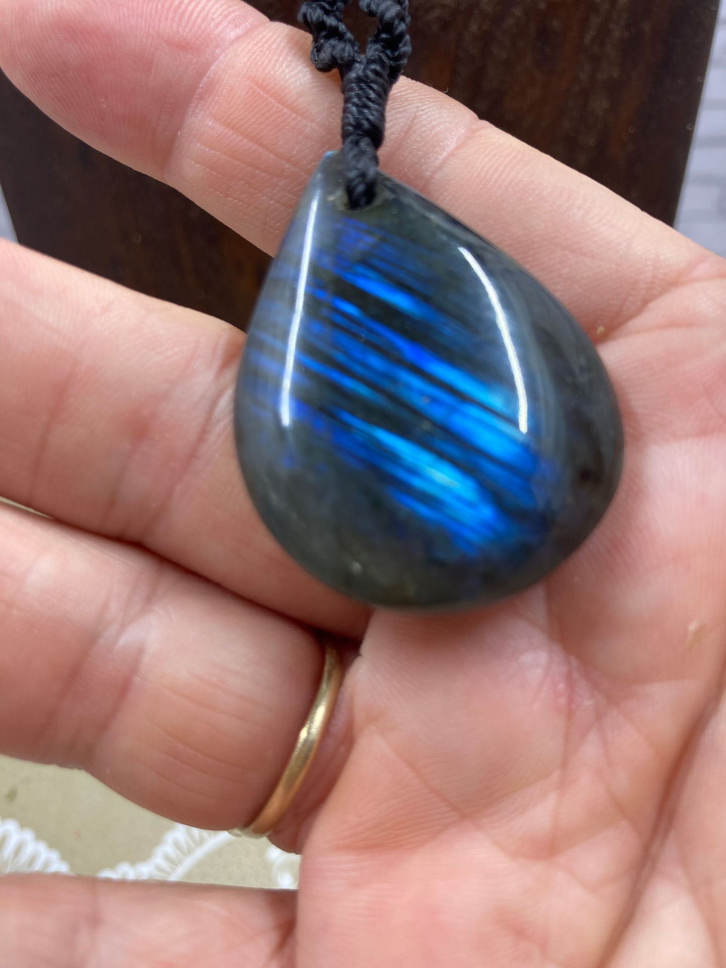 Labradorite Macrame Necklace