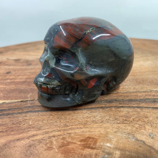 African Bloodstone Skull