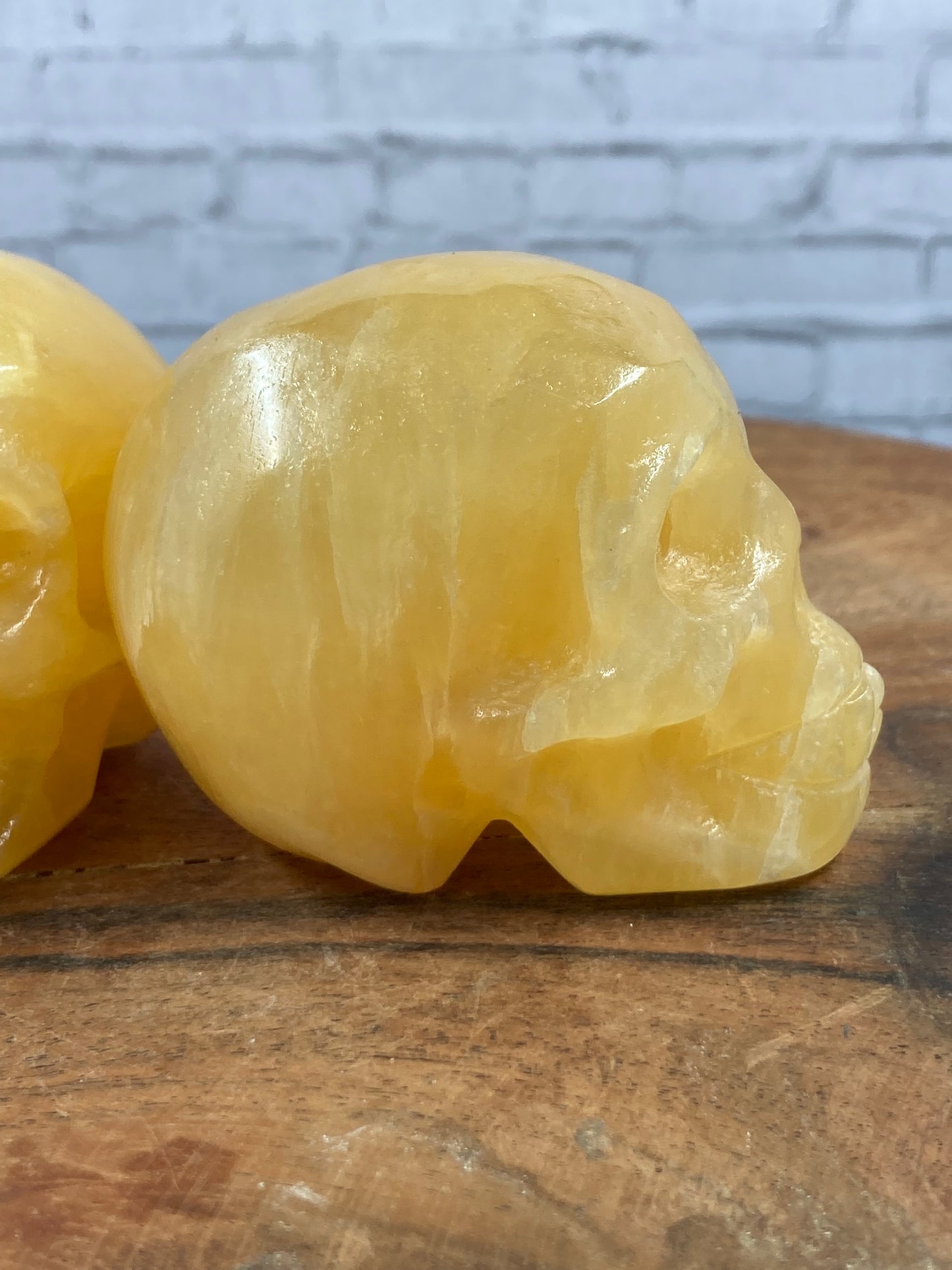 Orange Calcite Skull