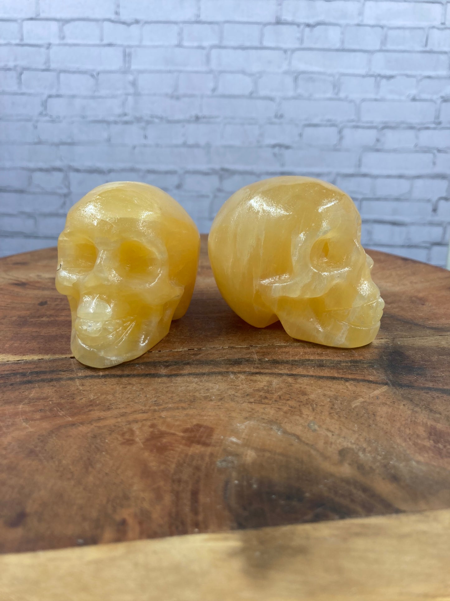 Orange Calcite Skull
