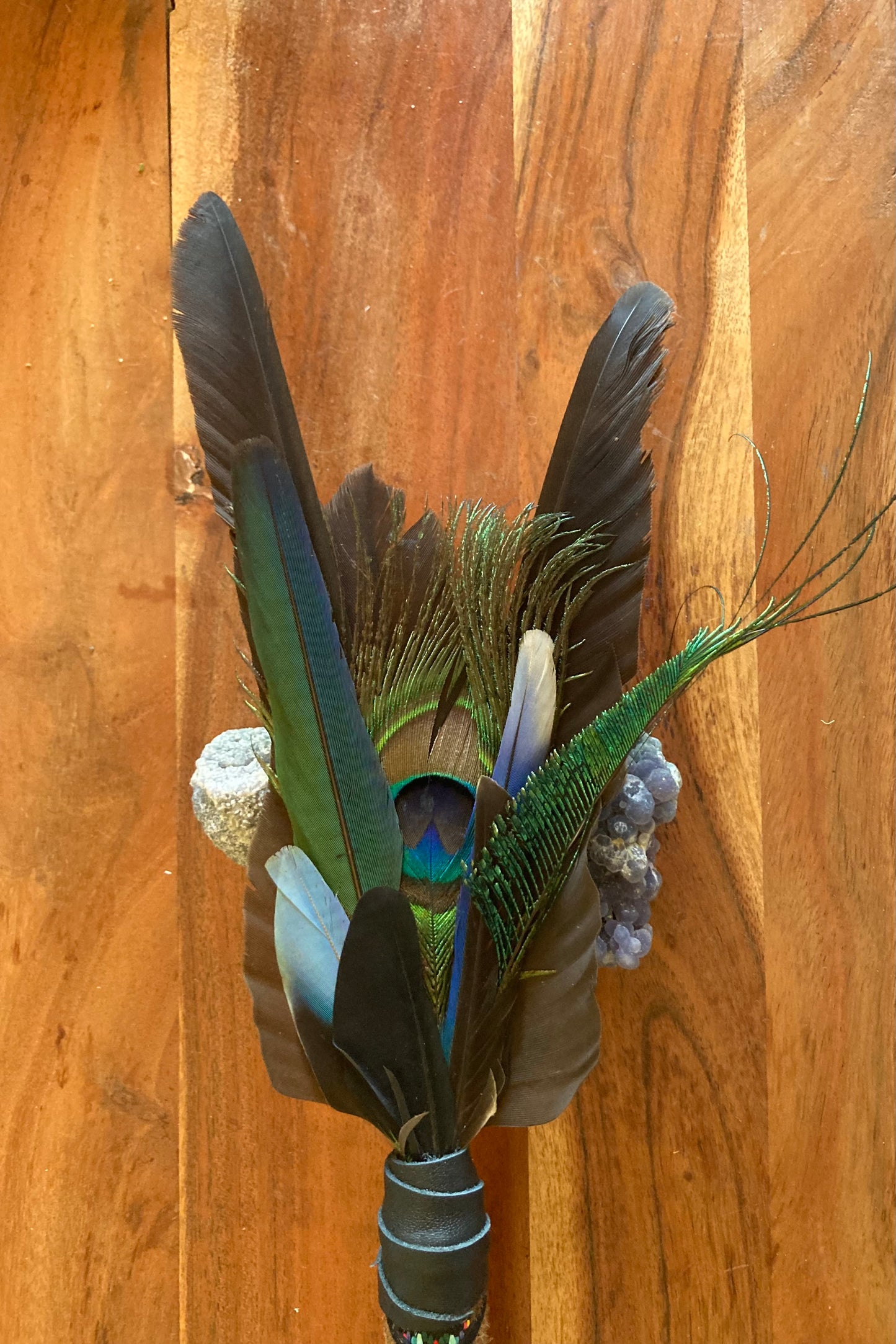 Peacock & 28 Parrot Smudging Fan