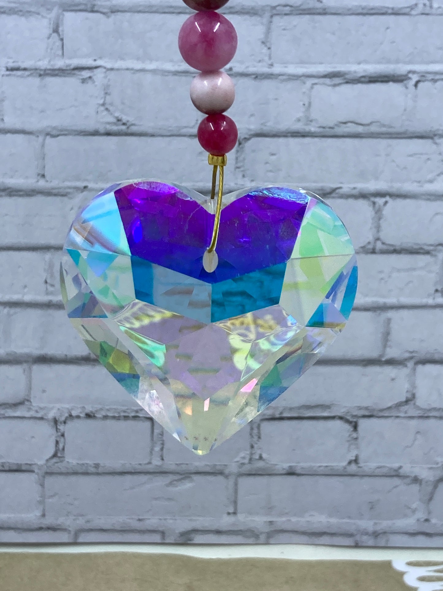 Heart Suncatcher Prism Hanger