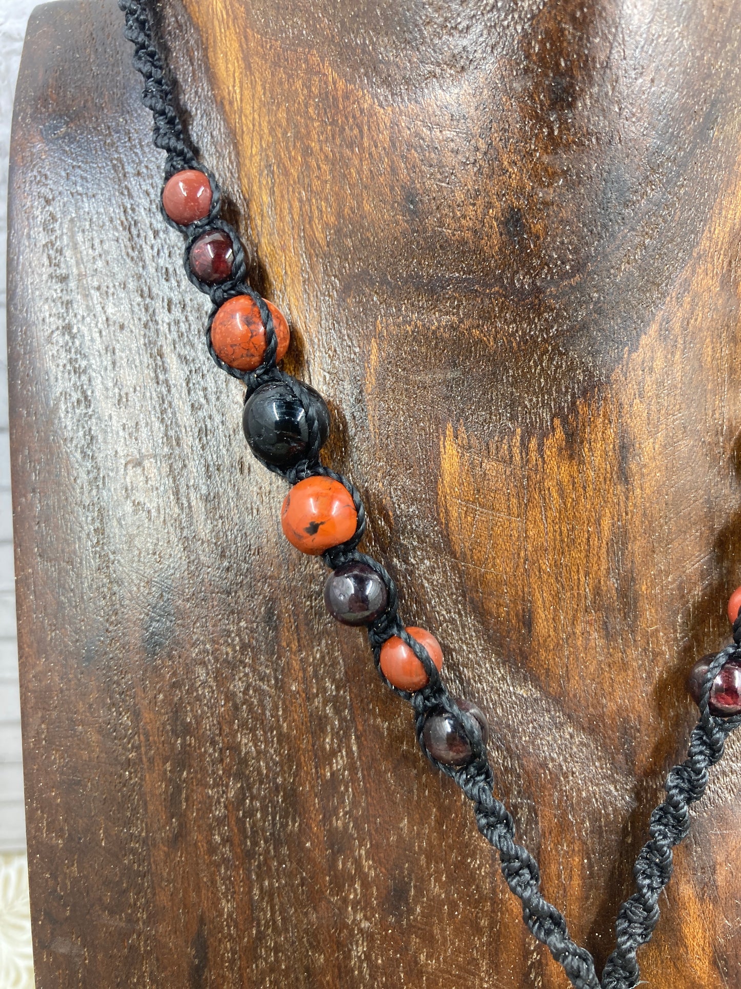 Ocean Jasper Macrame Necklace