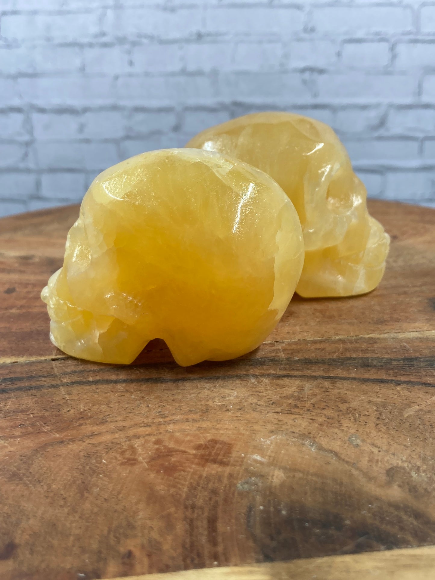 Orange Calcite Skull