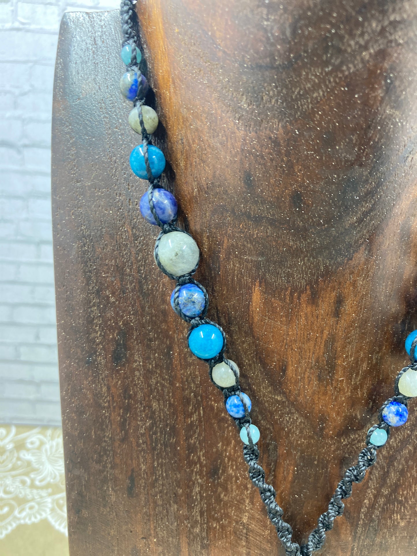Labradorite Macrame Necklace