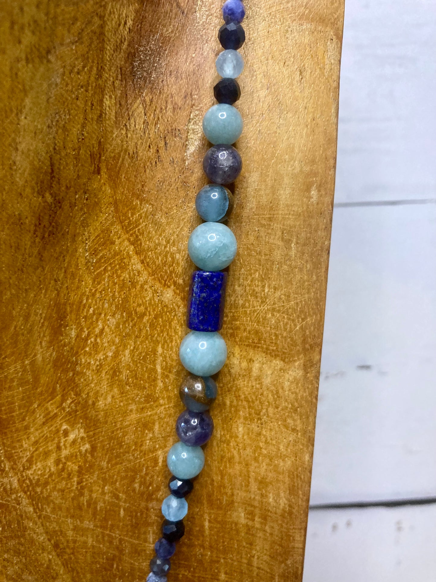 Blue Quartz Whales Tail Necklace