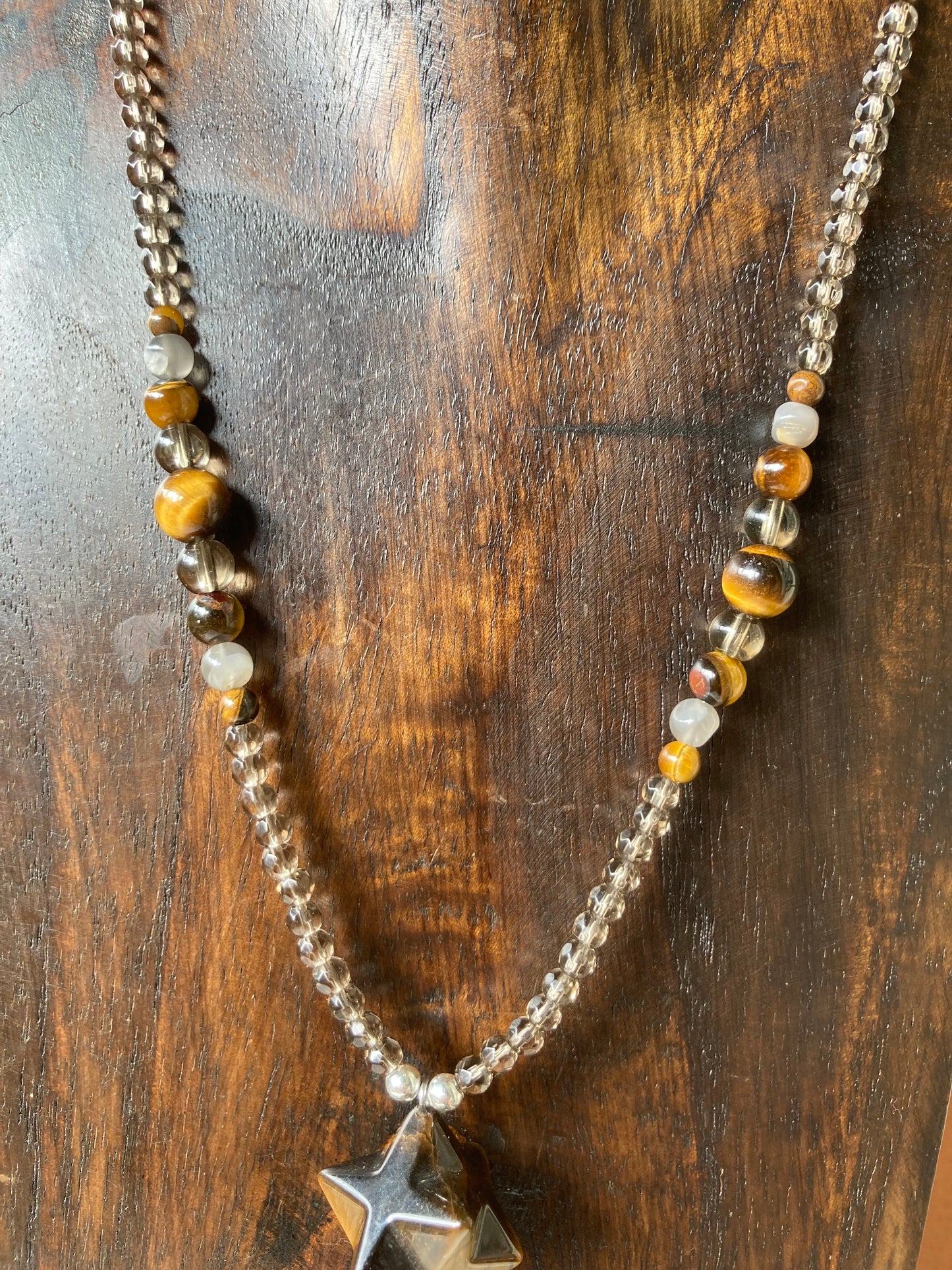 Golden Tigers Eye Merkaba Necklace