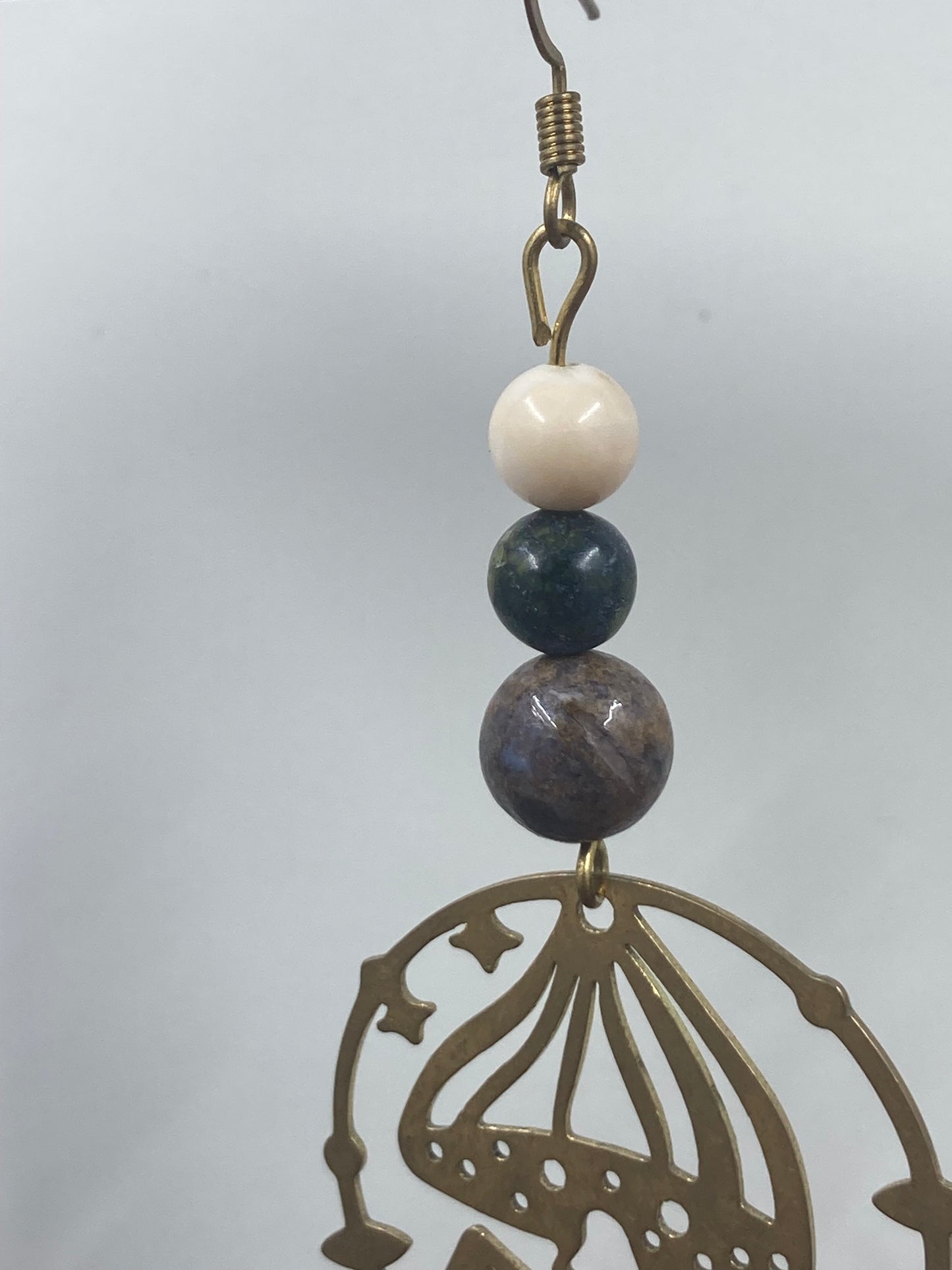 Brass Mushroom Earrings