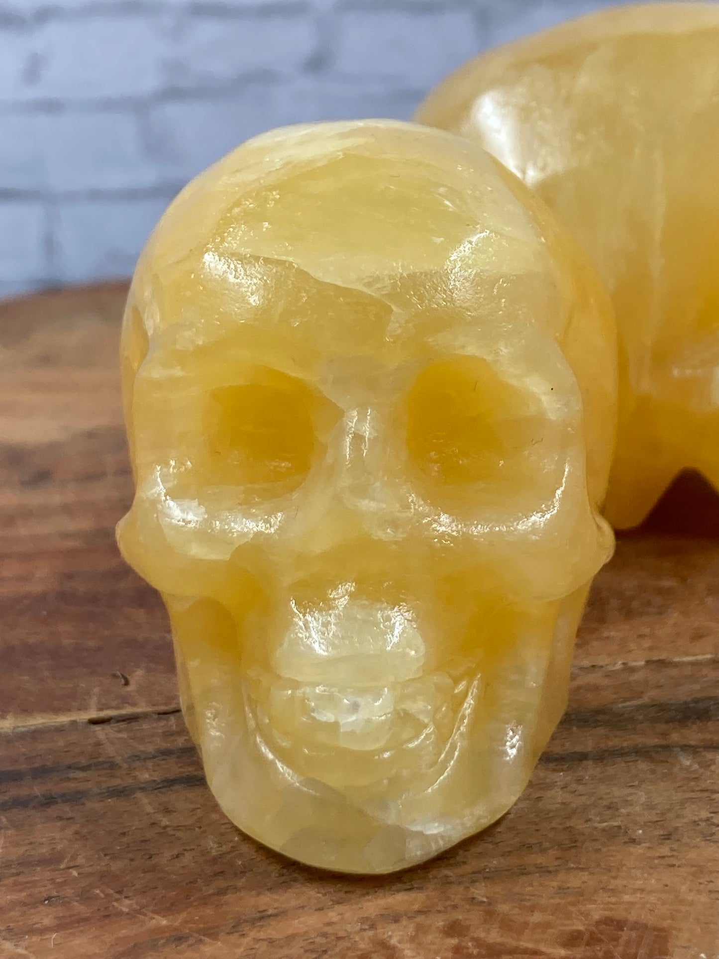 Orange Calcite Skull