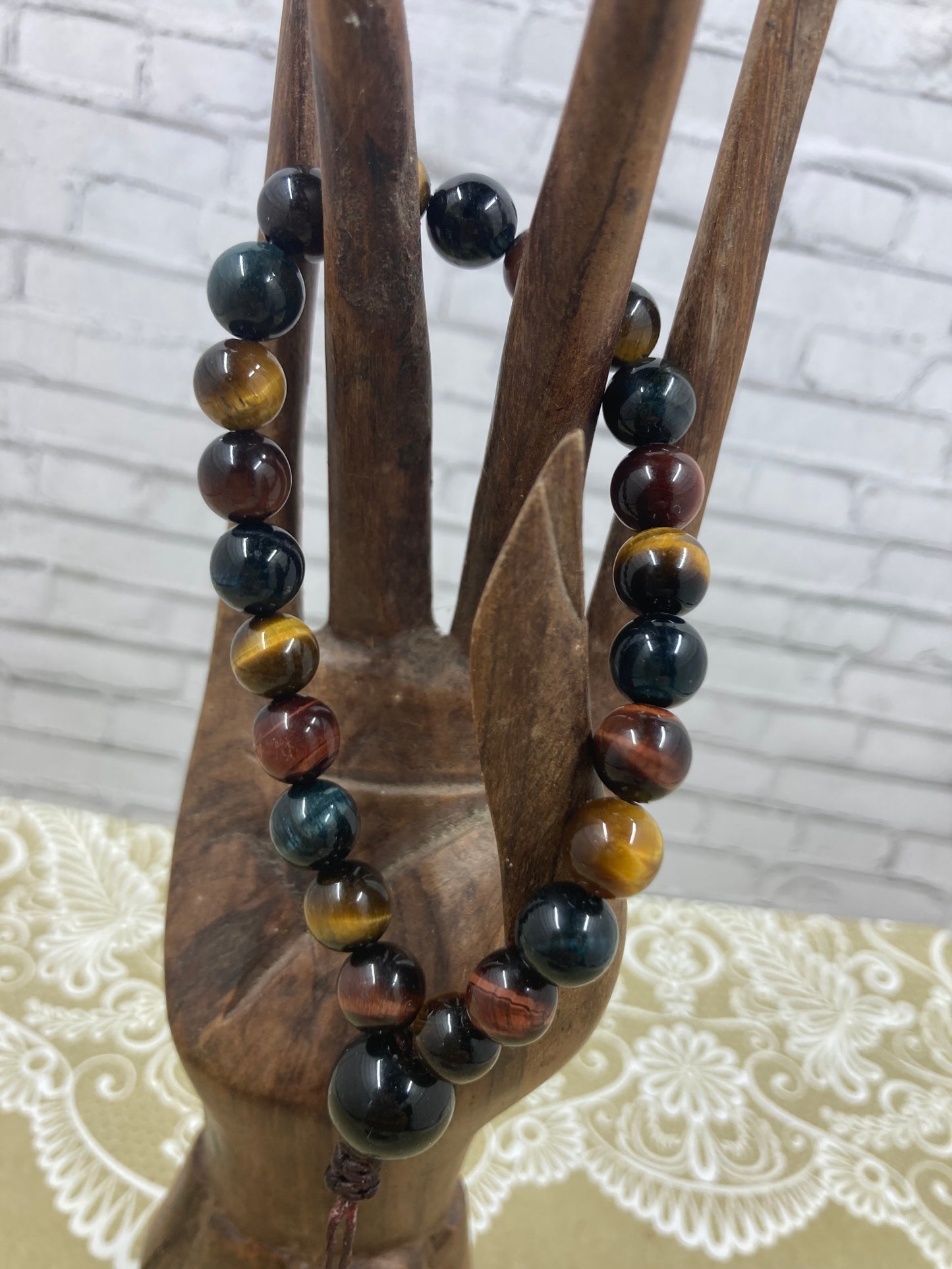 Tigers Eye Worry Bead Bracelet