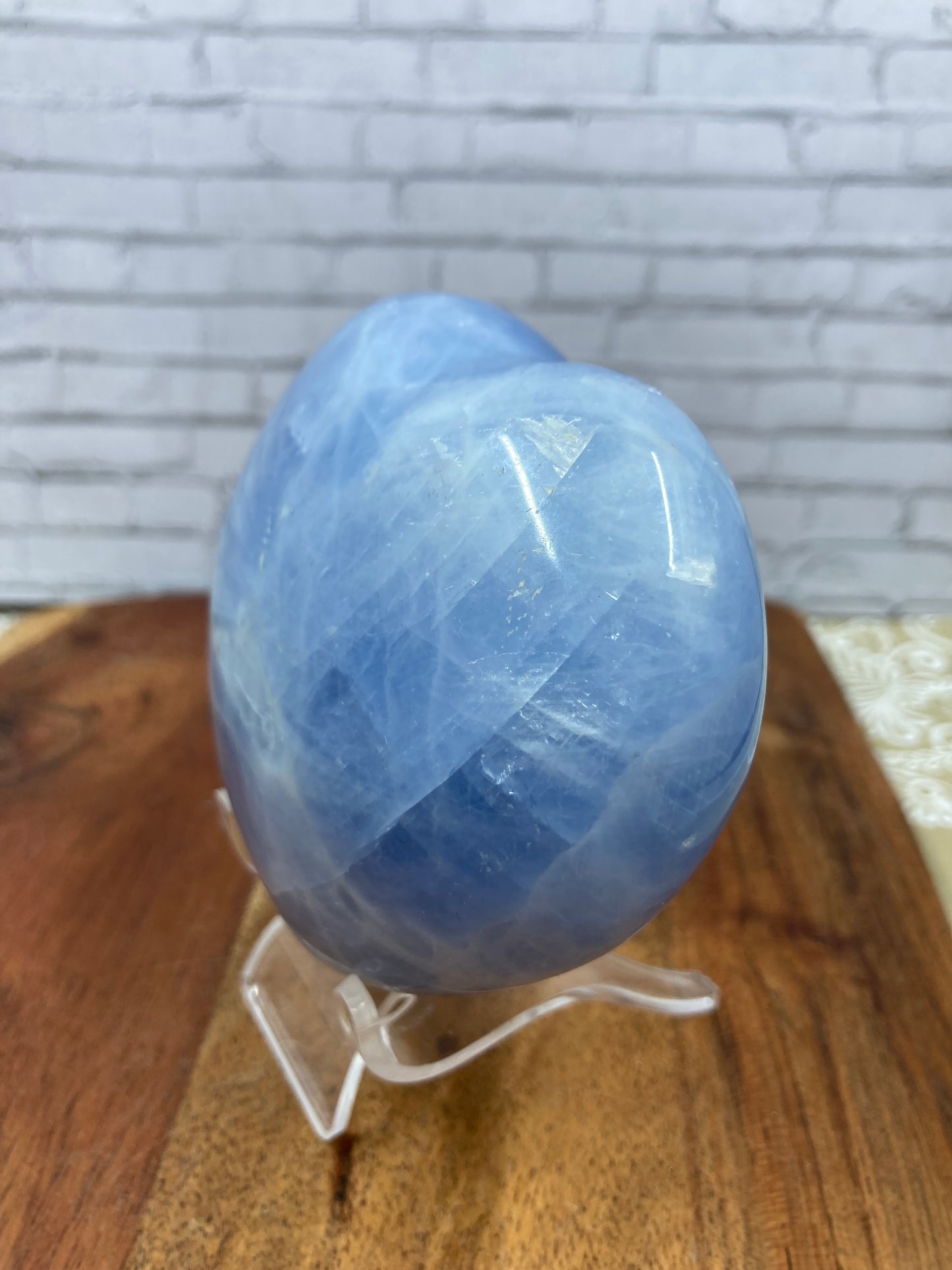 Blue Calcite Heart