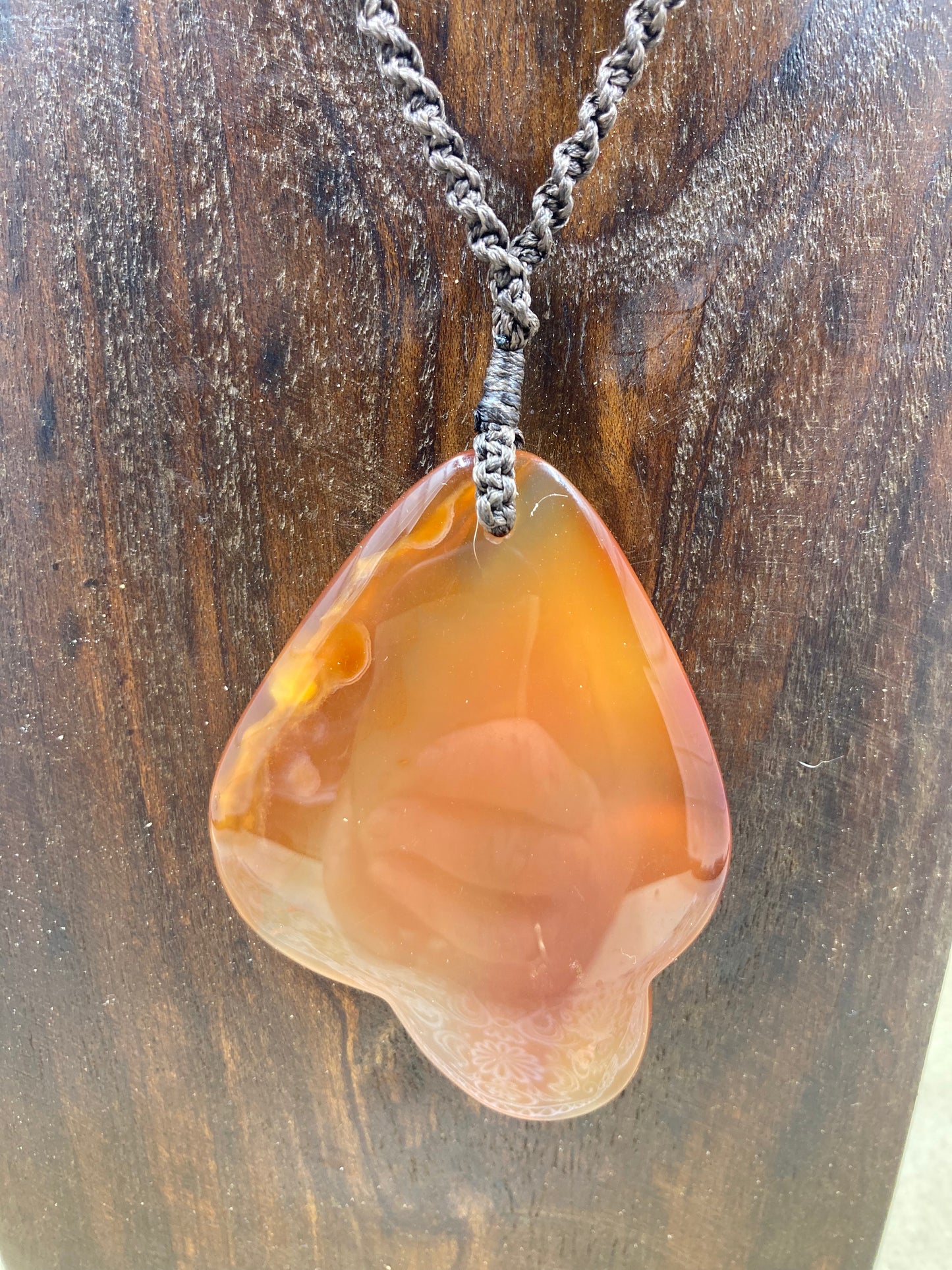 Carnelian Macrame Necklace