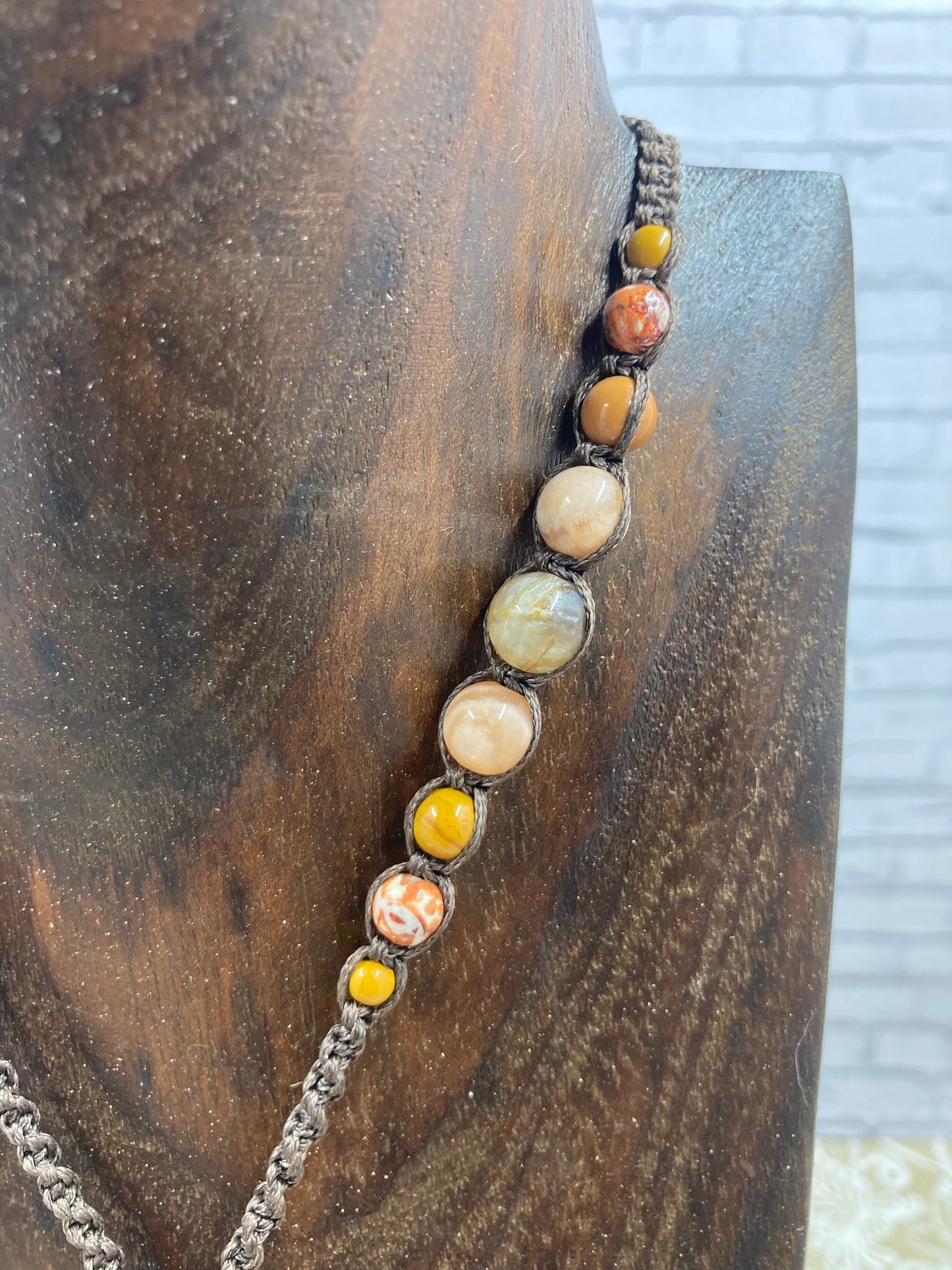 Ocean Jasper Macrame Necklace