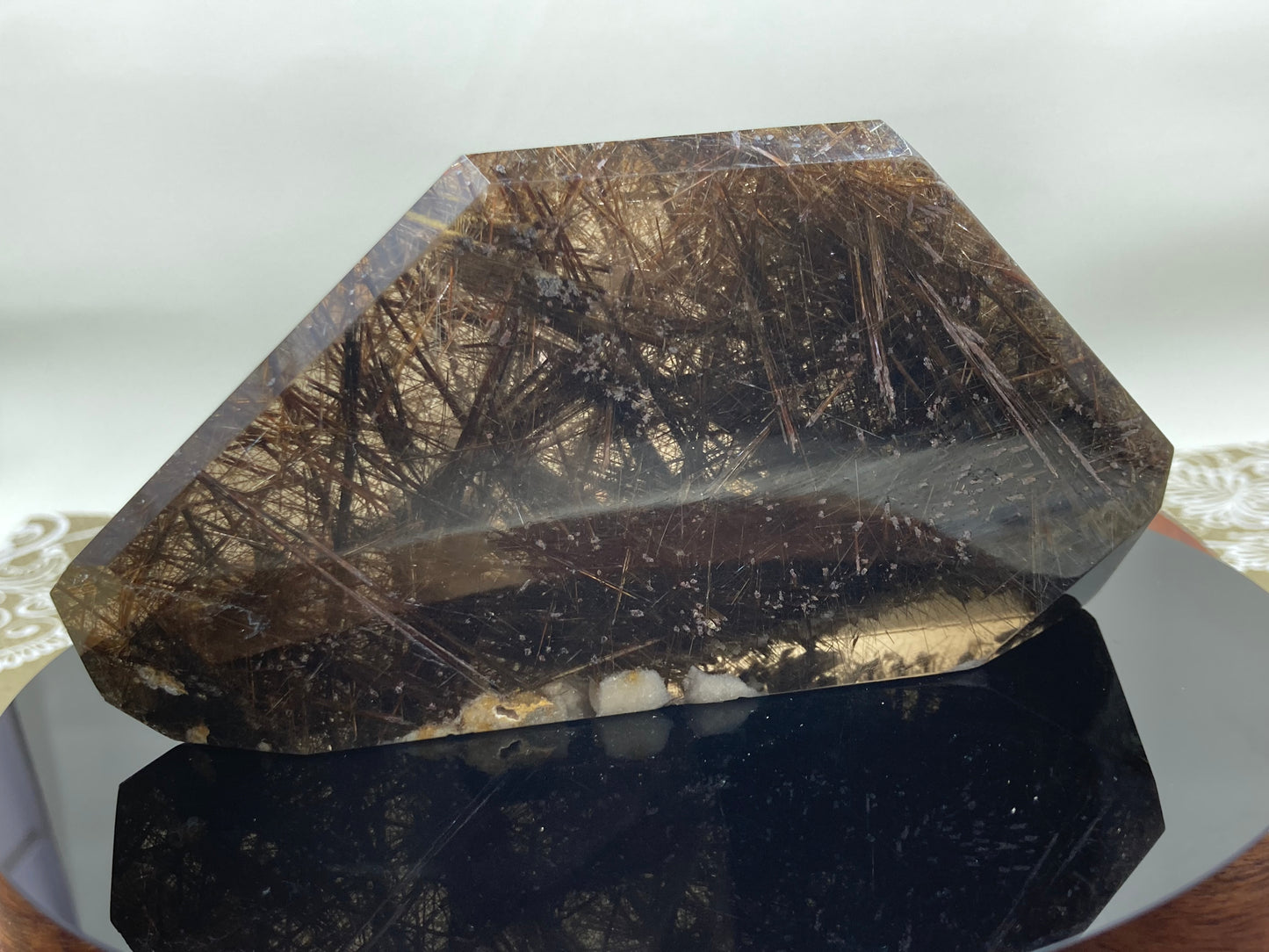 Copper Rutile in Smokey Quartz