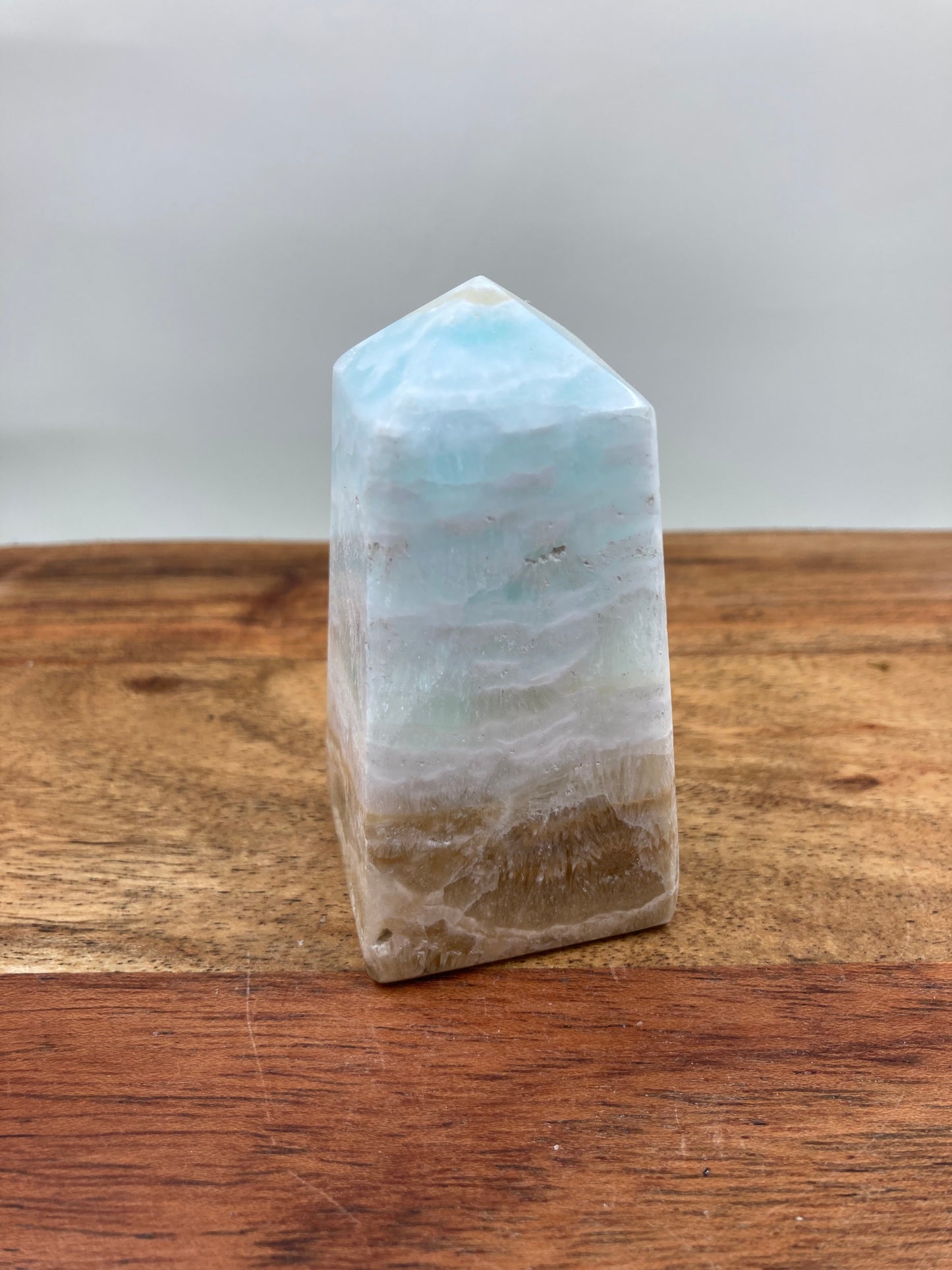 Caribbean Blue Calcite Obelisk