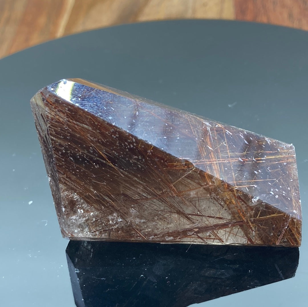 Copper Rutile in Smokey Quartz