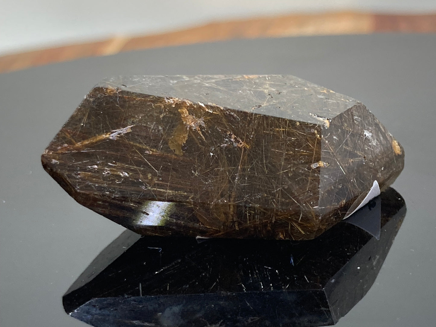 Copper Rutile in Smokey Quartz