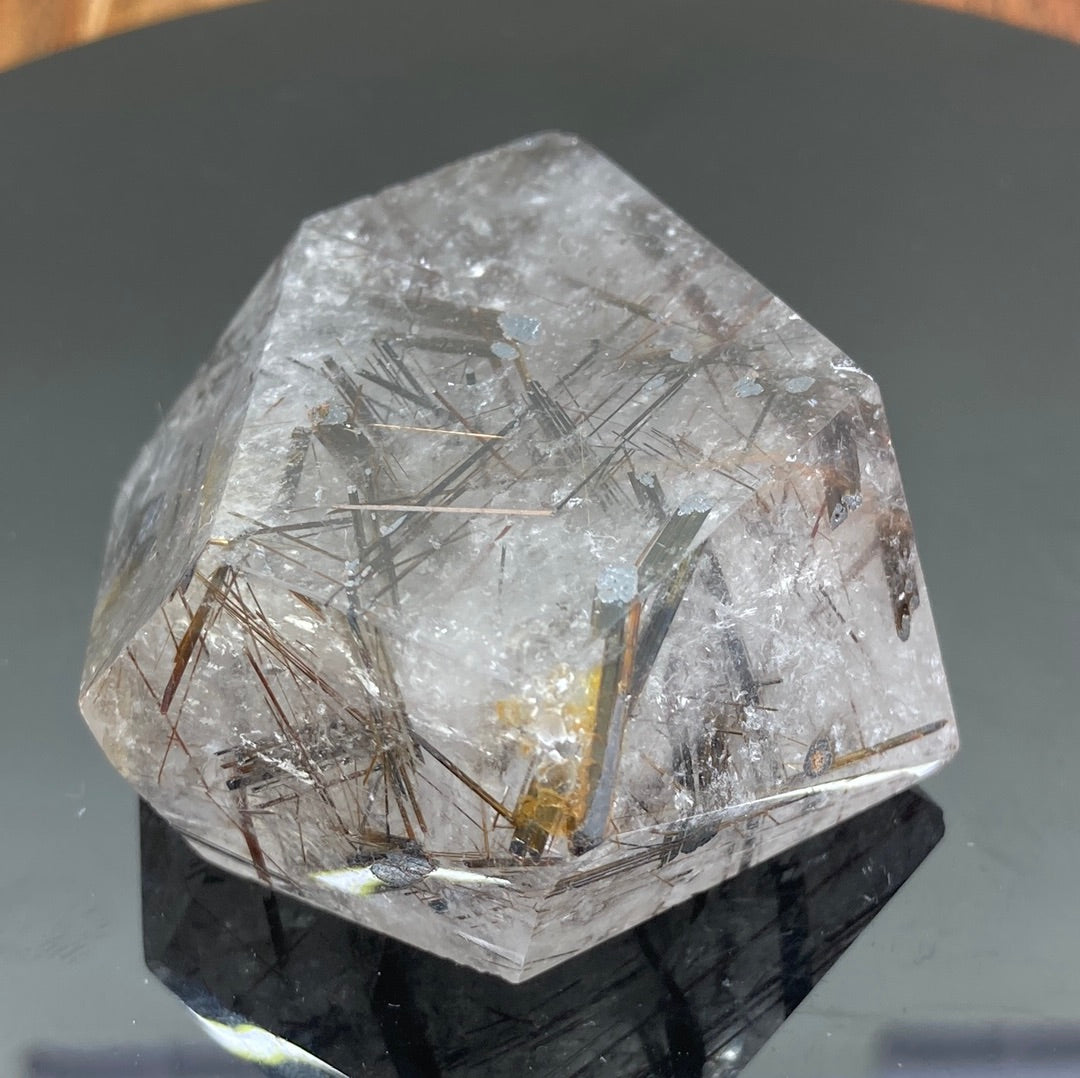 Copper Rutile in Smokey Quartz