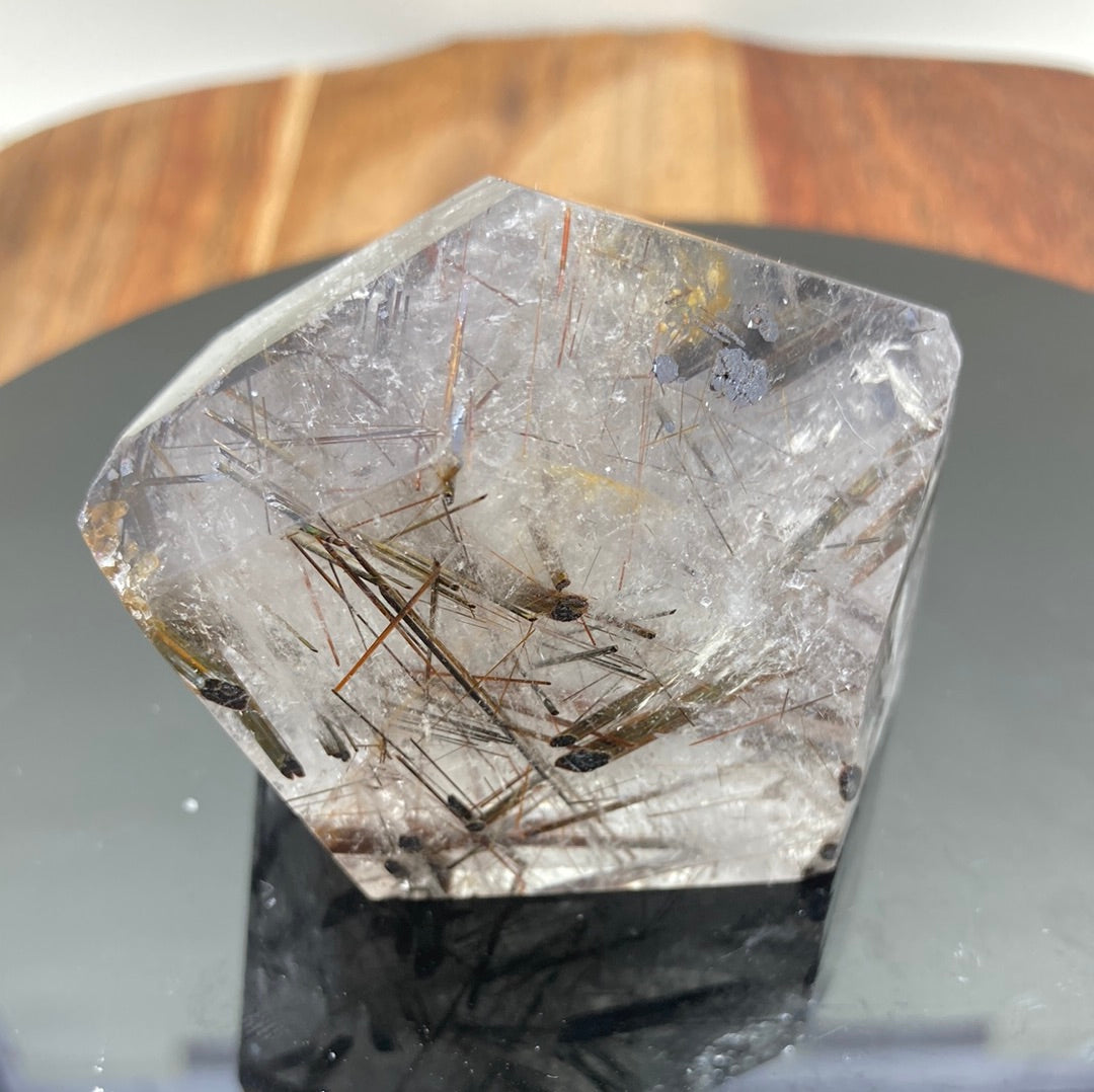 Copper Rutile in Smokey Quartz