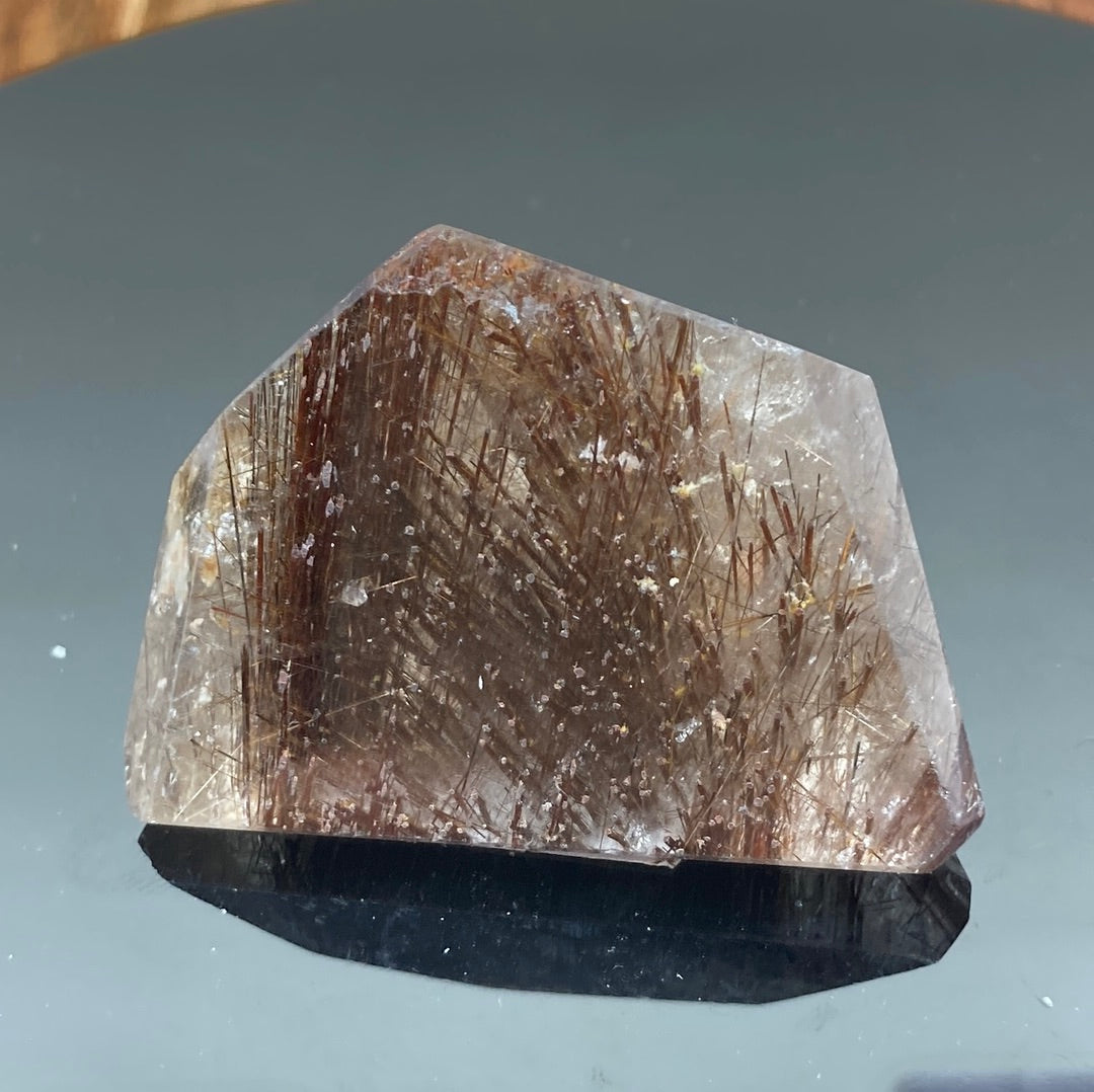 Copper Rutile in Smokey Quartz