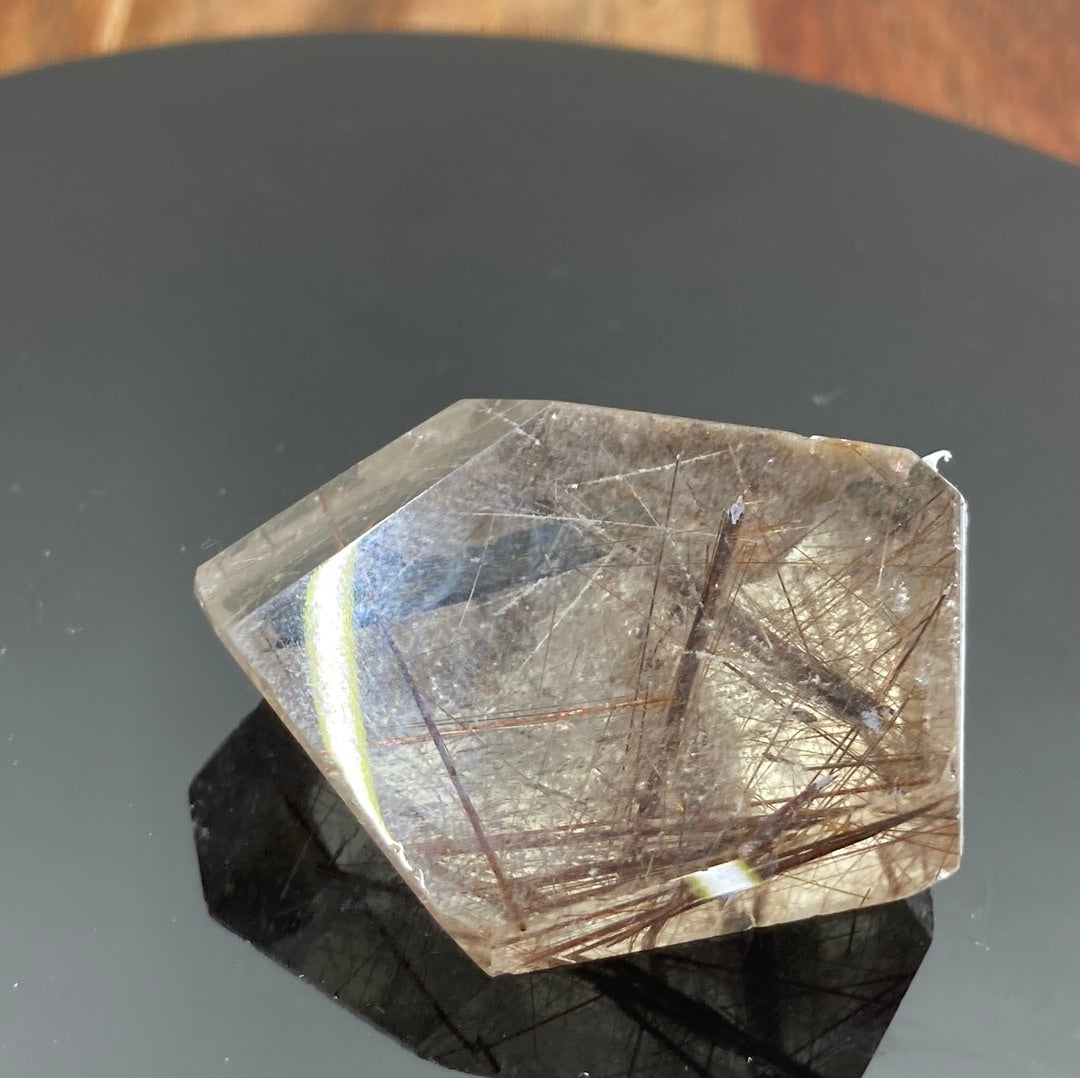 Copper Rutile in Smokey Quartz