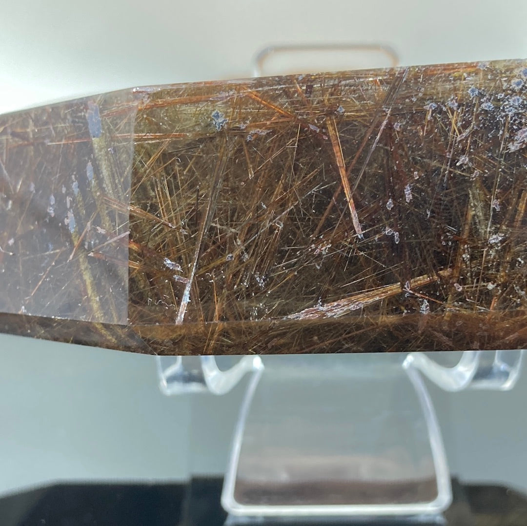 Copper Rutile in Smokey Quartz