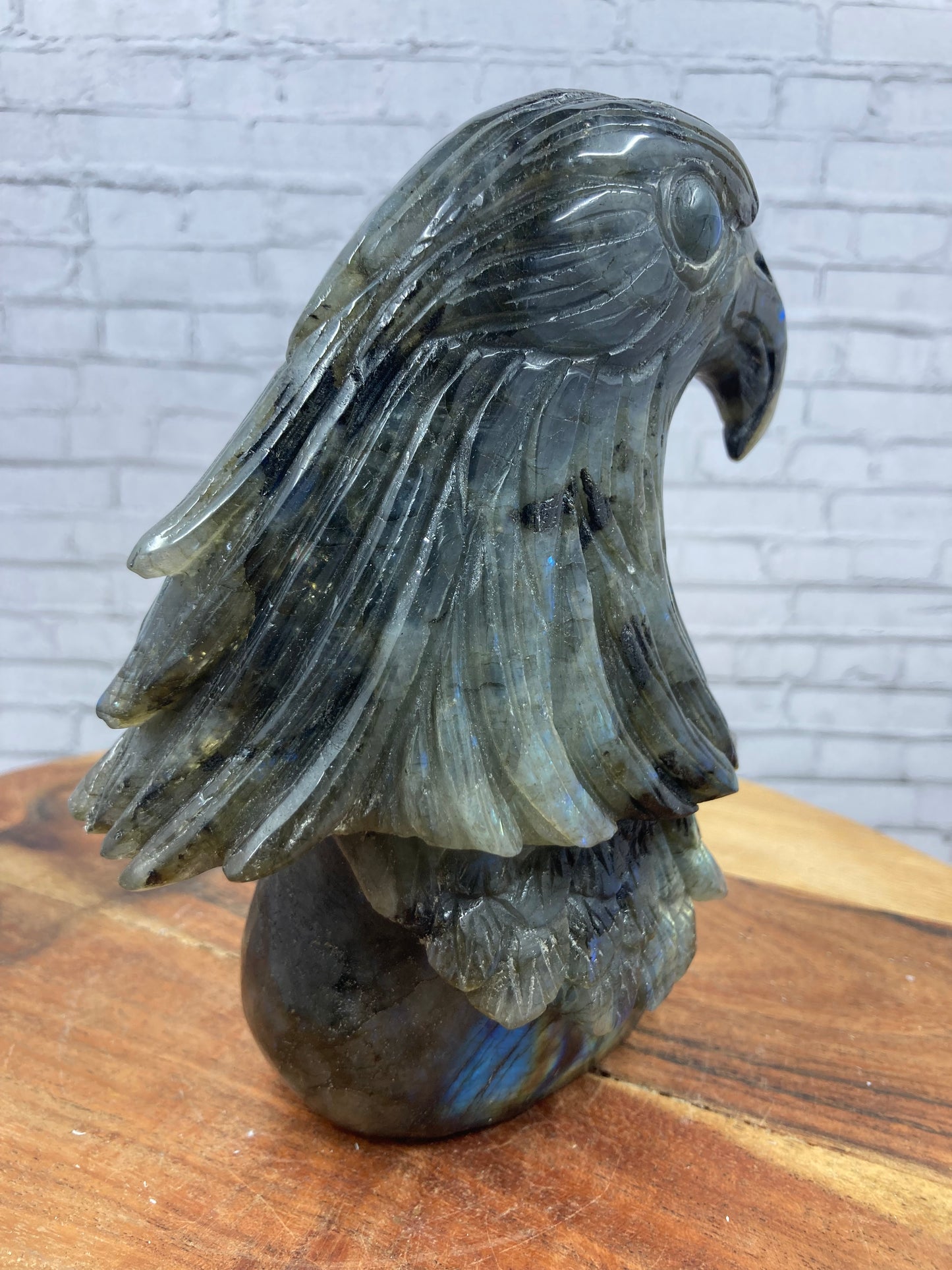 Labradorite Hawk Carving