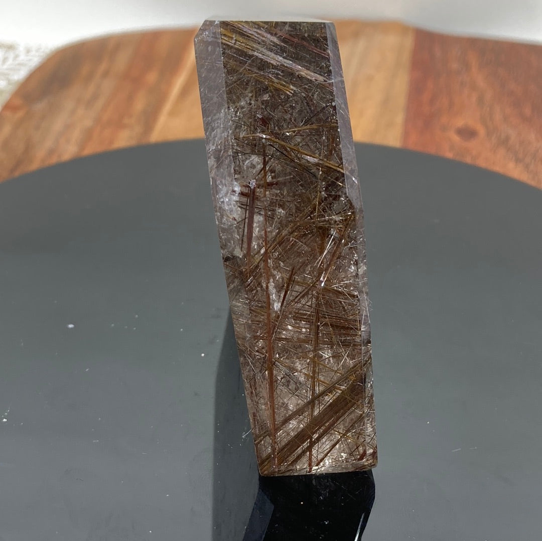 Copper Rutile in Smokey Quartz