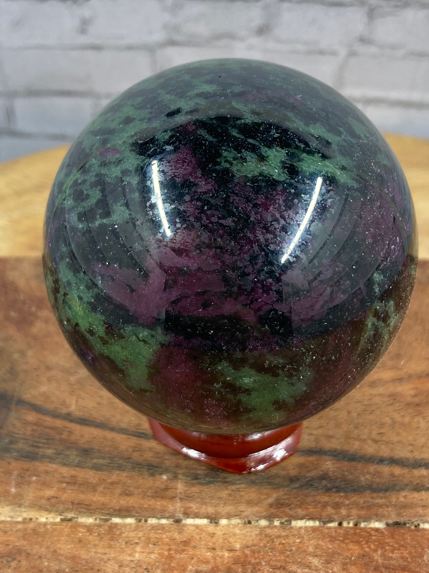 Ruby in Zoisite Sphere