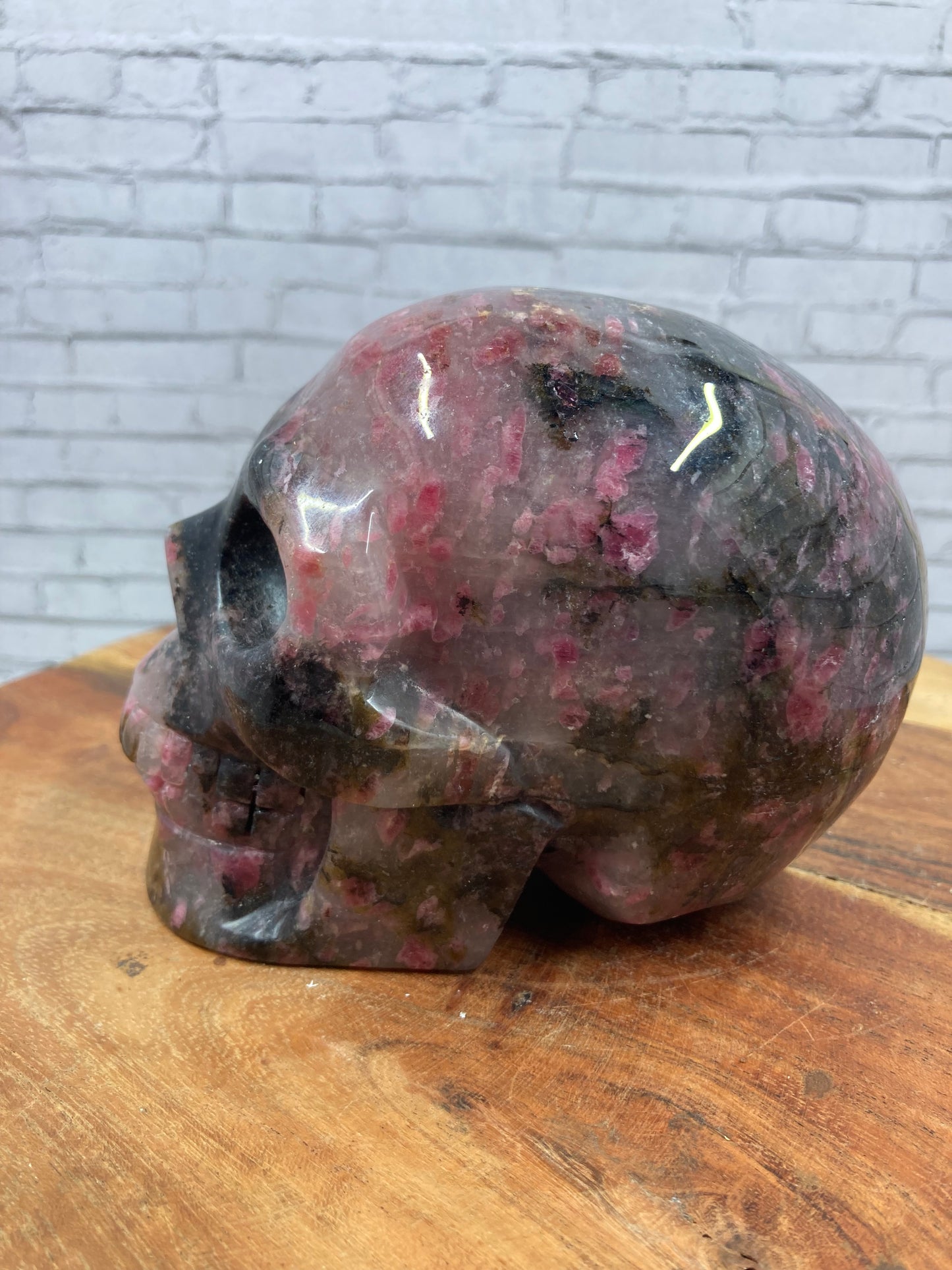 Rhodonite Skull