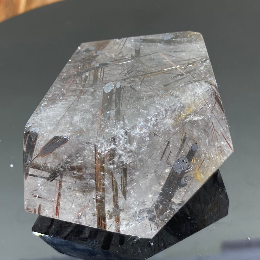 Copper Rutile in Smokey Quartz