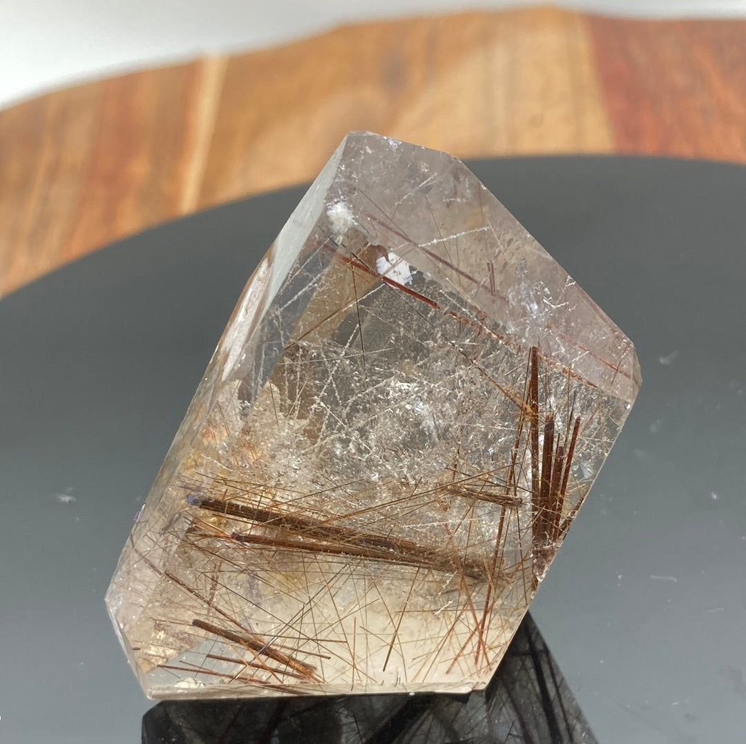 Copper Rutile in Smokey Quartz