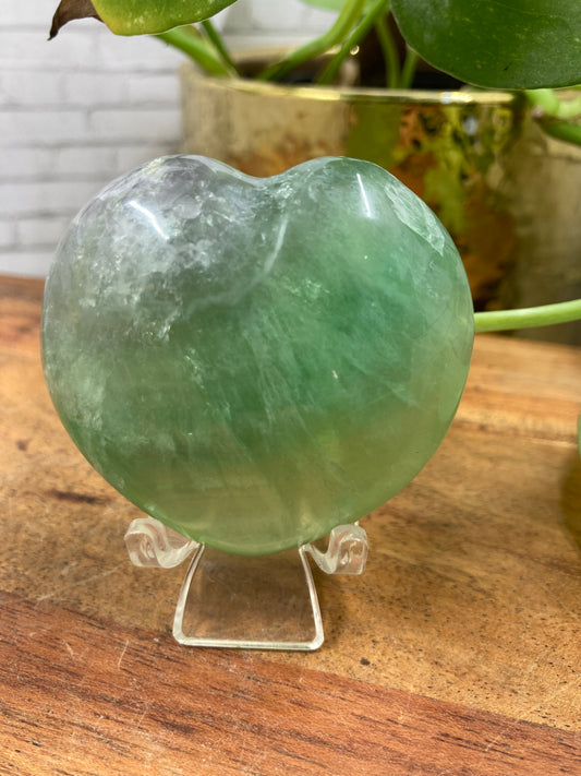 Green Fluorite Heart