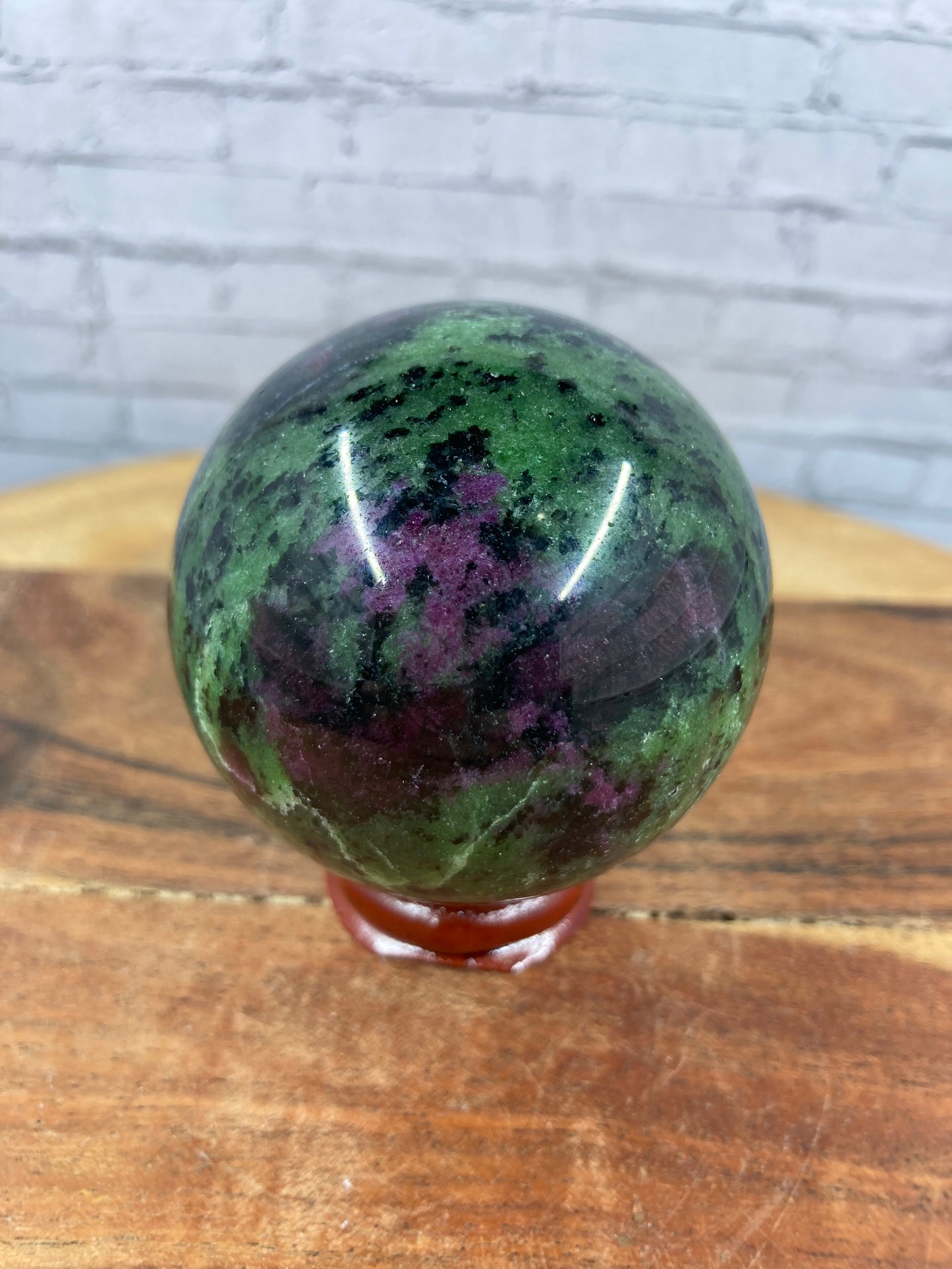 Ruby in Zoisite Sphere