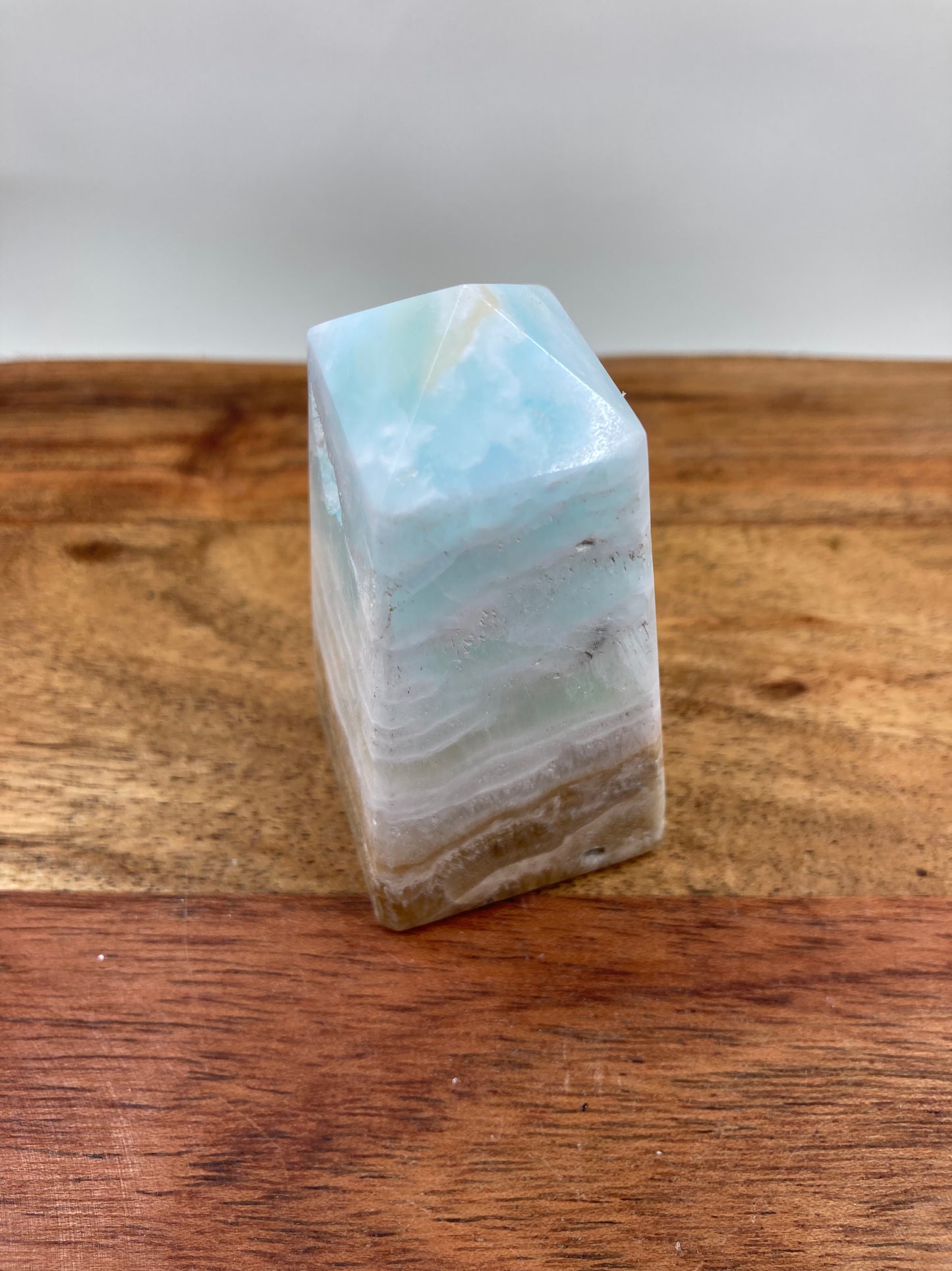 Caribbean Blue Calcite Obelisk