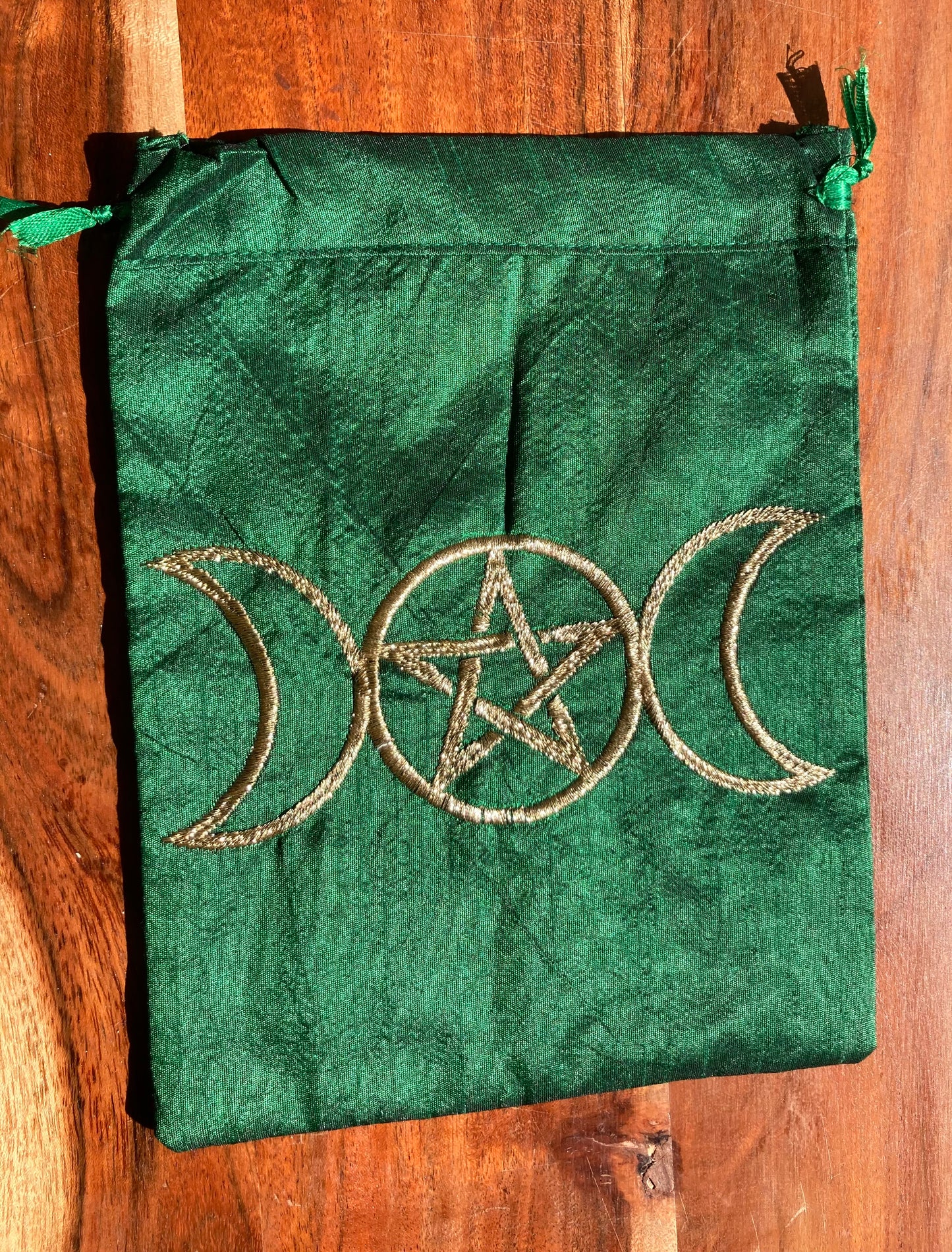 Triple Moon with Pentagram Tarot Card Bag