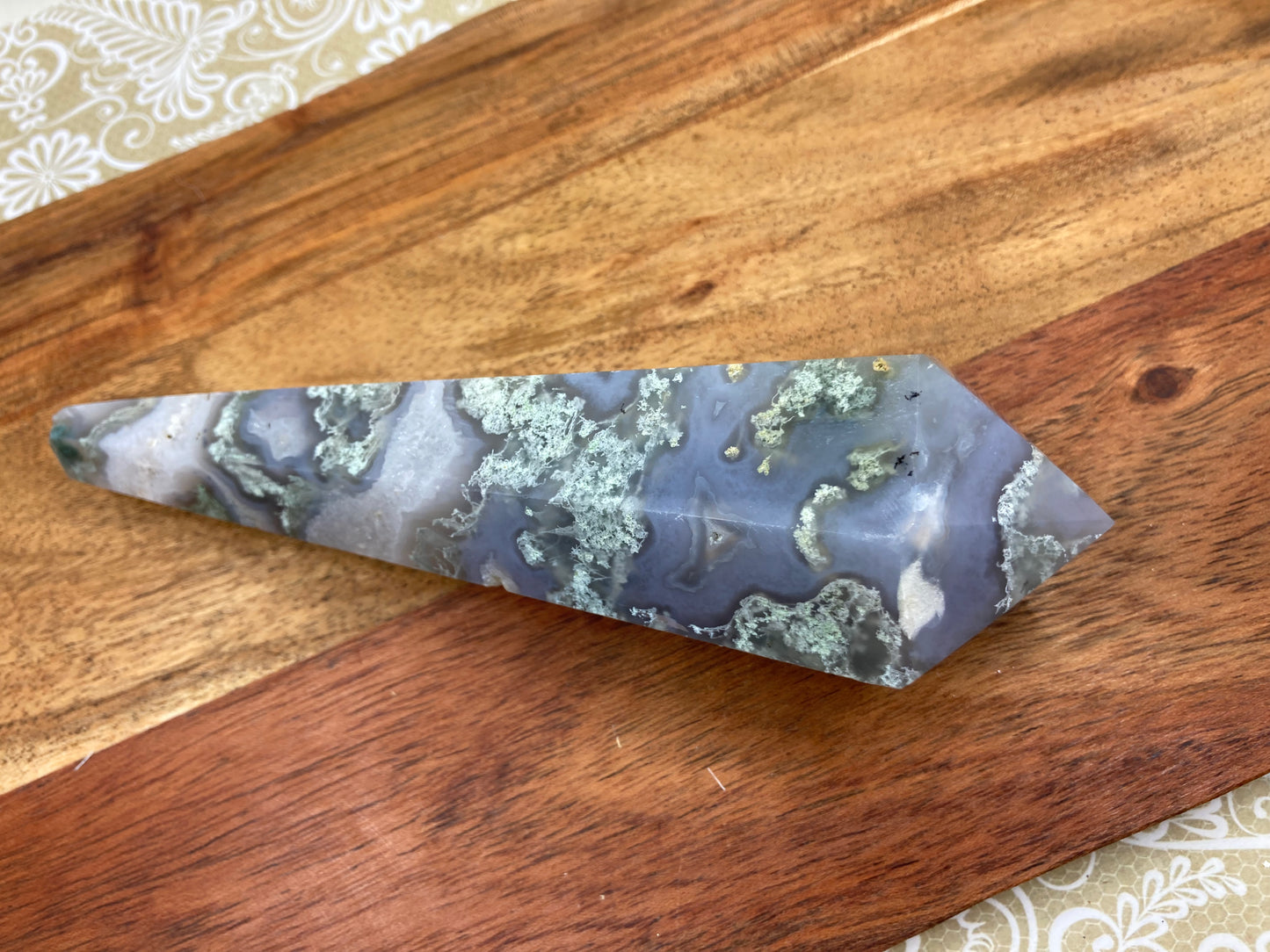 Moss Agate Wand