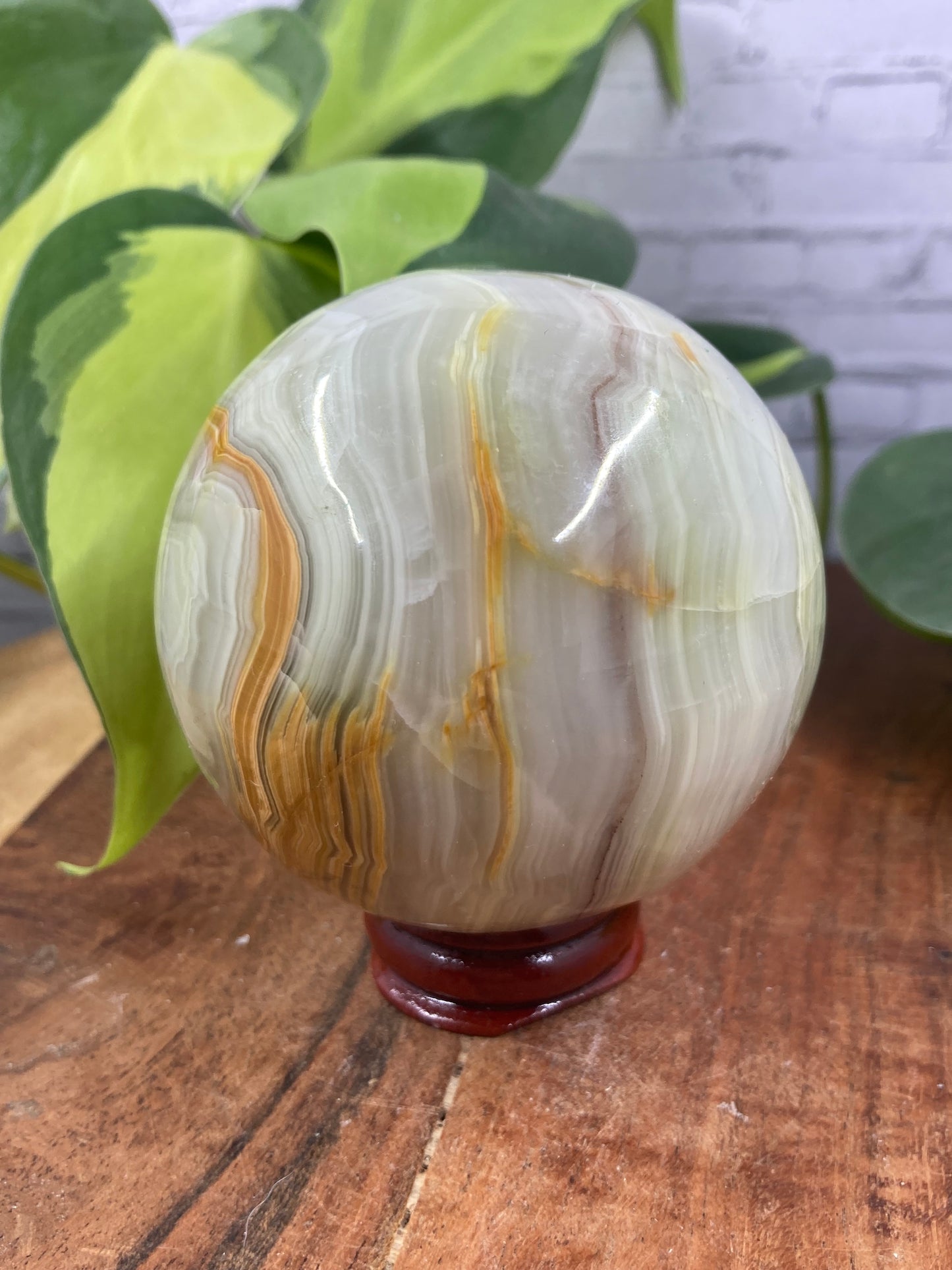 Pink Banded Onyx Sphere