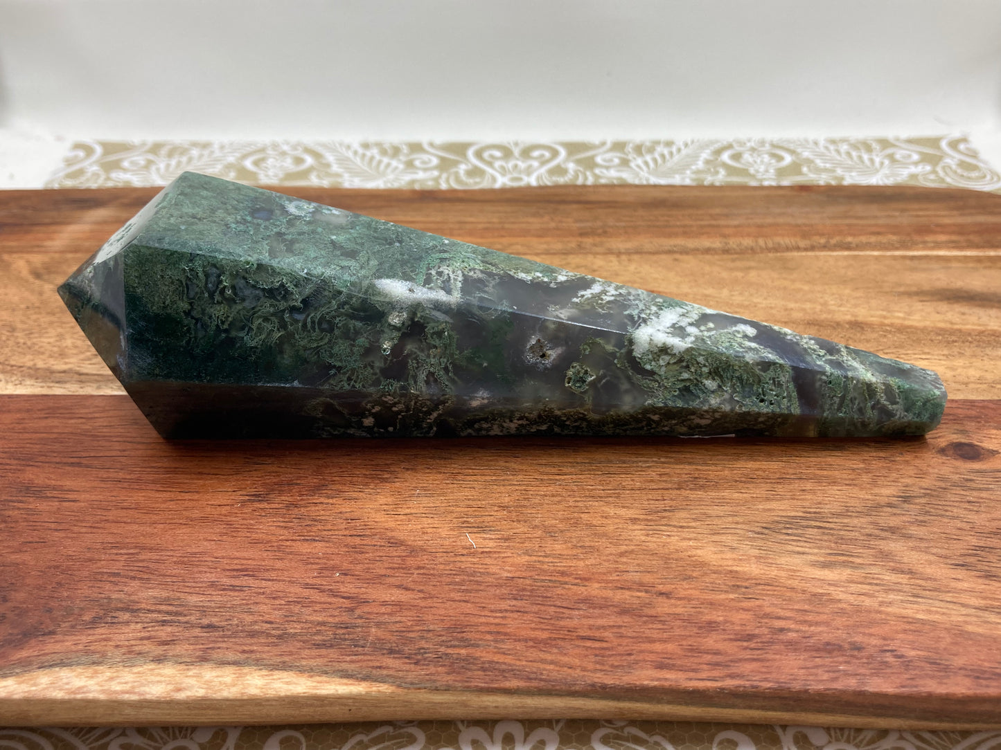 Moss Agate Wand