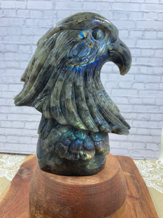 Labradorite Hawk Carving