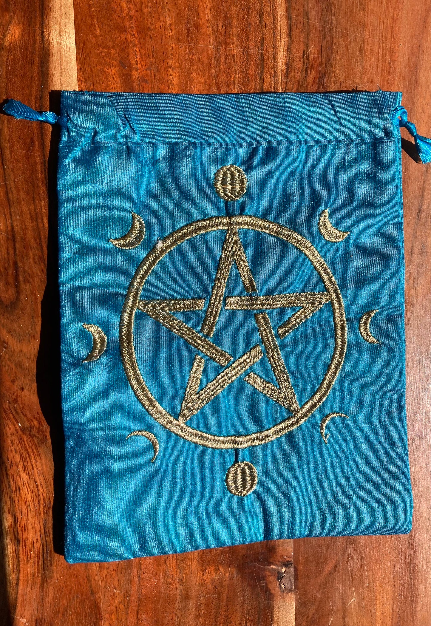 Pentagram  & Moons Tarot Card Bag