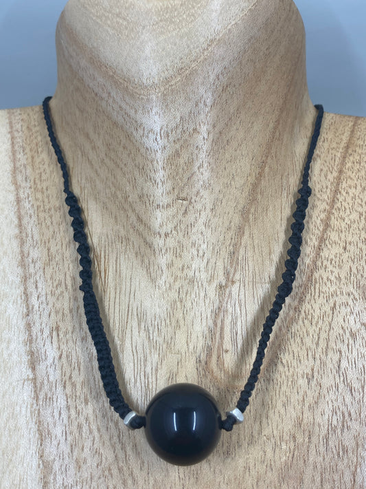 Rainbow Obsidian Macrame Choker Necklace