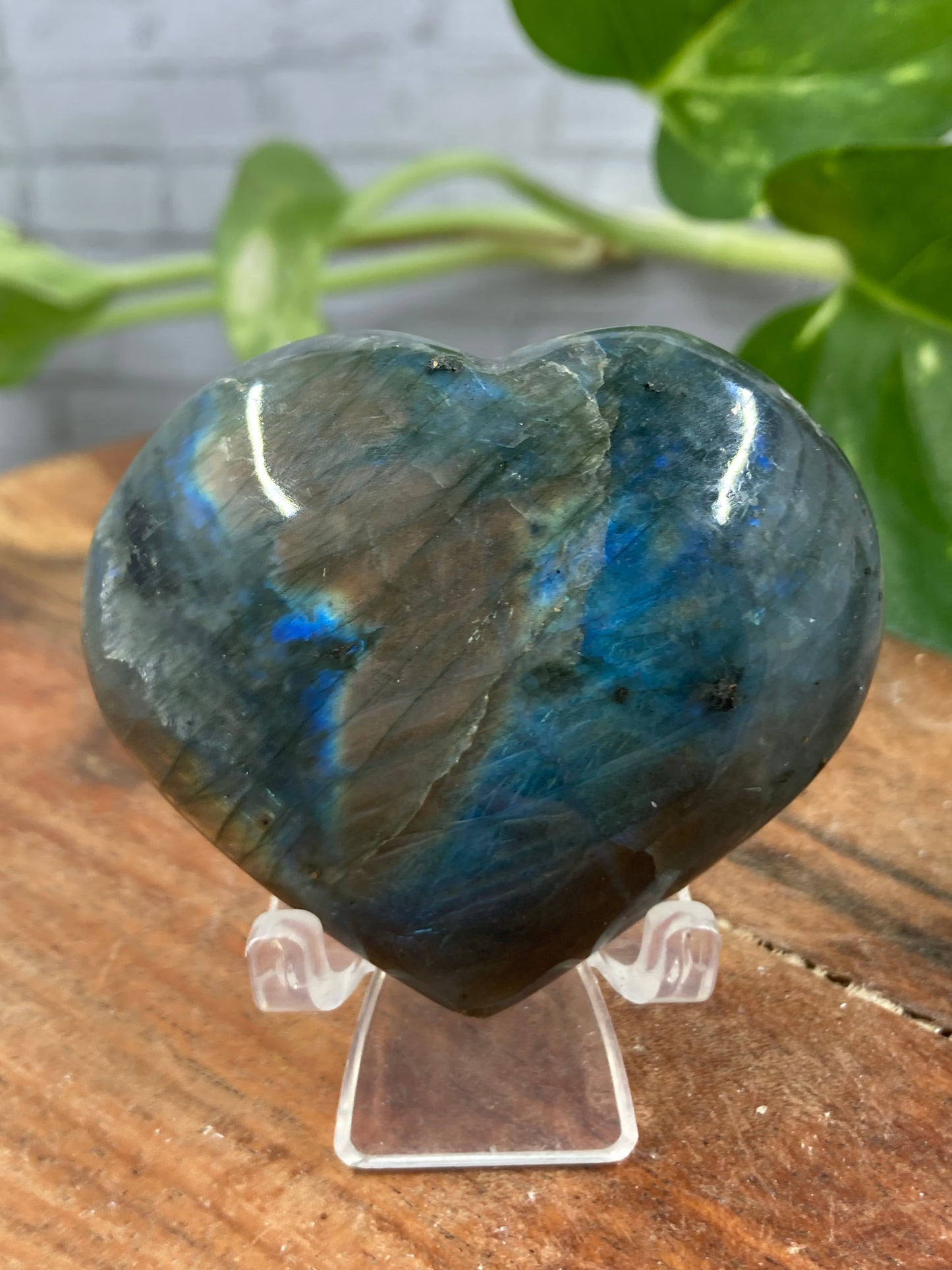 Labradorite Heart