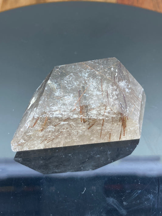 Copper Rutile in Smokey Quartz