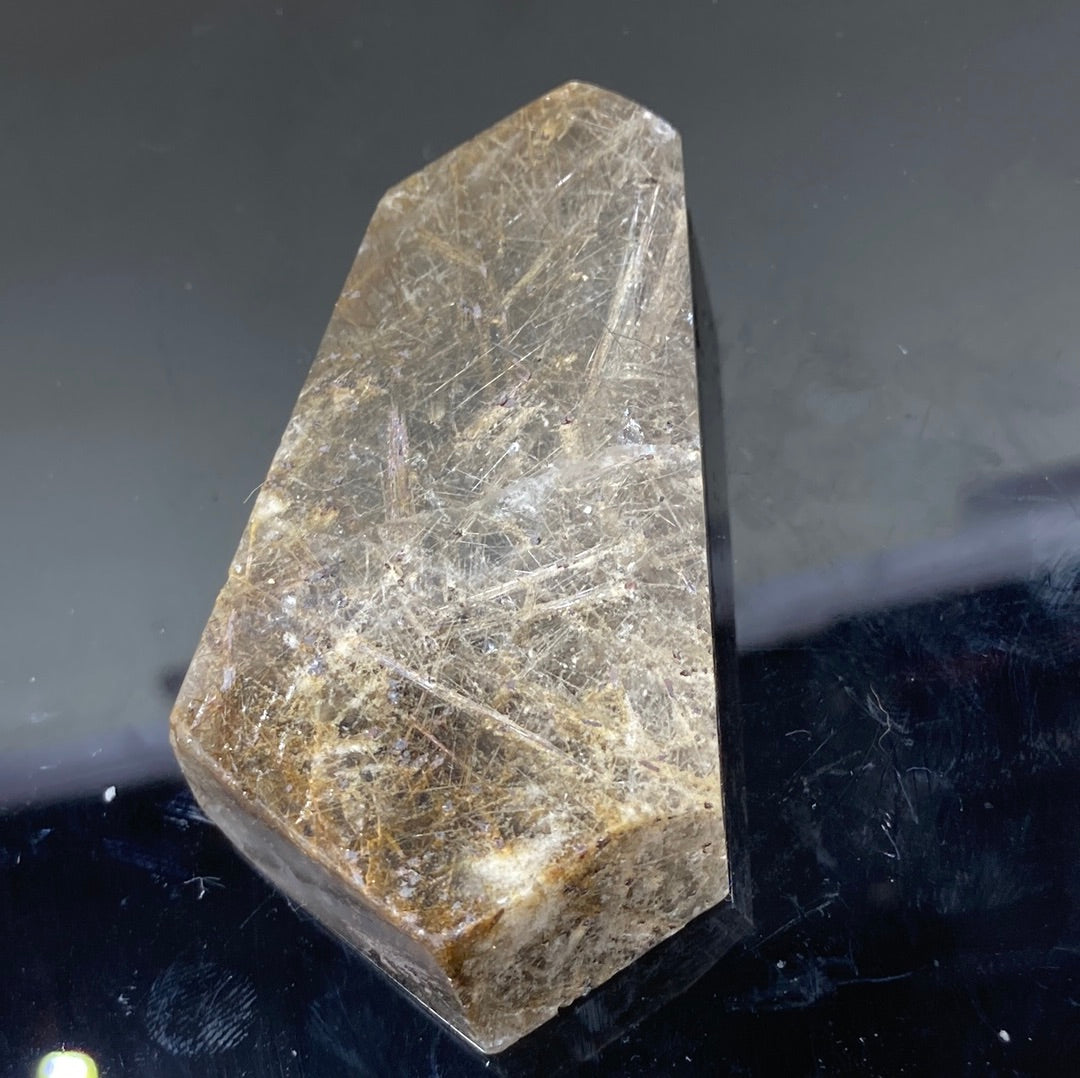 Copper Rutile in Smokey Quartz