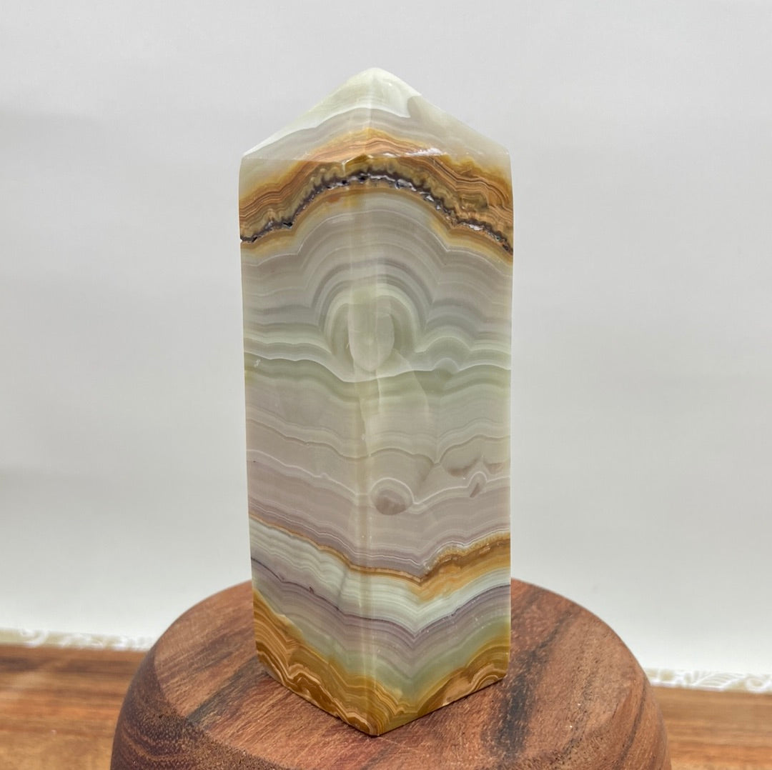 Pink Banded Onyx Tower